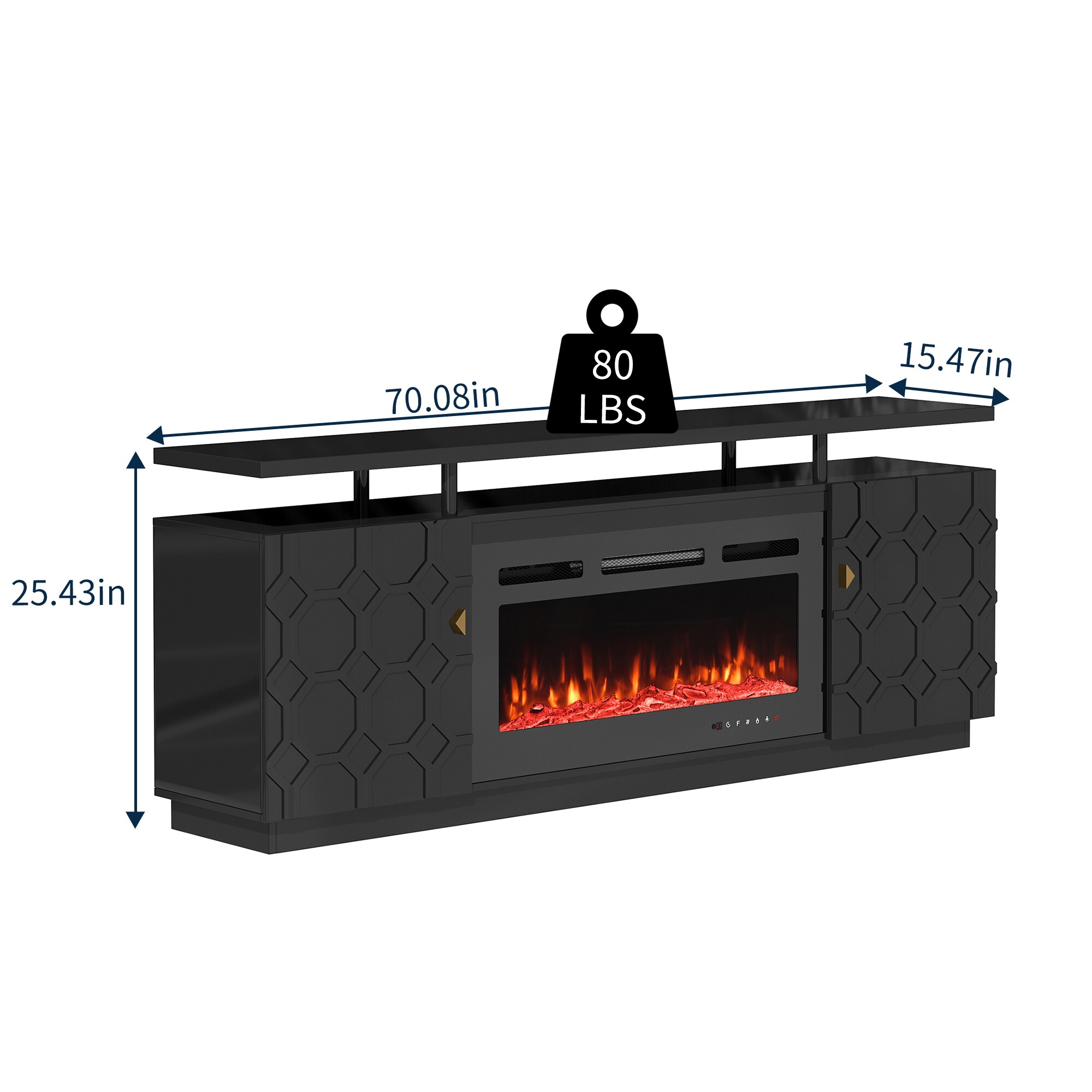 Clihome WMTVS021-RSW-RFP36 Electric-Fireplaces - View #7
