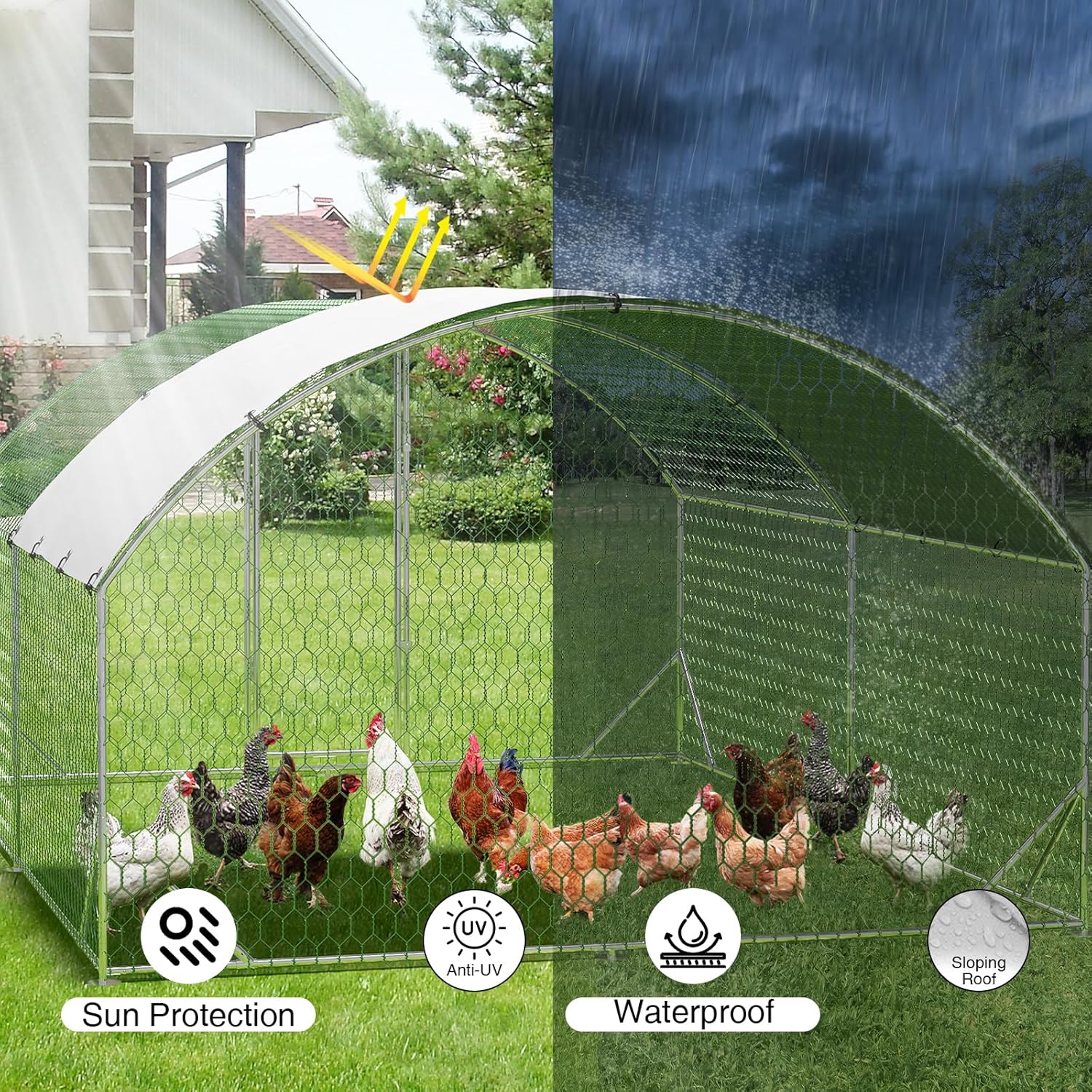 Qeetex GGL-PHO-33J6K8GY Chicken-Coops-Rabbit-Hutches - View #3