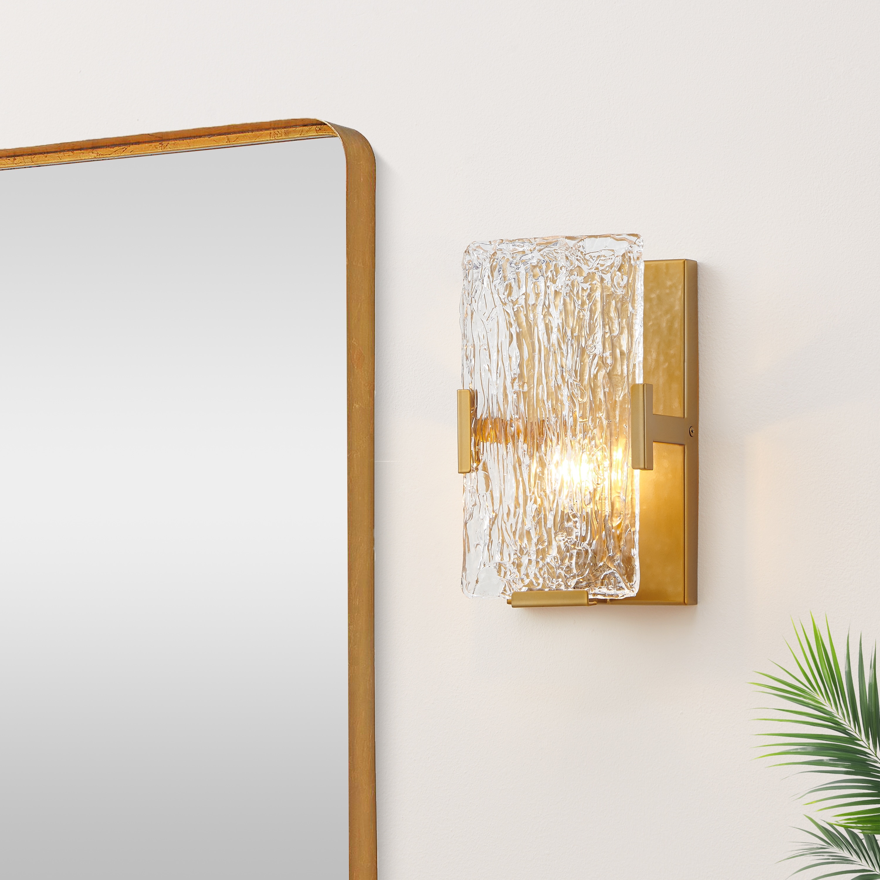 KAWOTI 21469 Vibi 5.8-in W 1 -Light Matte Gold Wall Sconce
