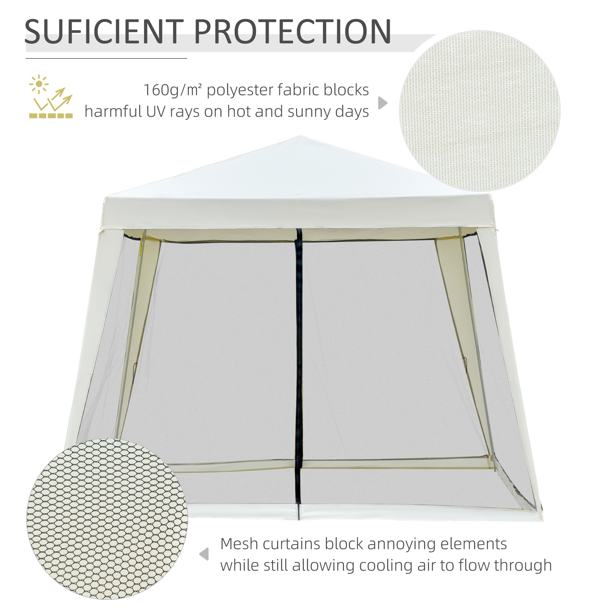 Outsunny 84C-090CW Wood-Resin-Gazebos - View #3