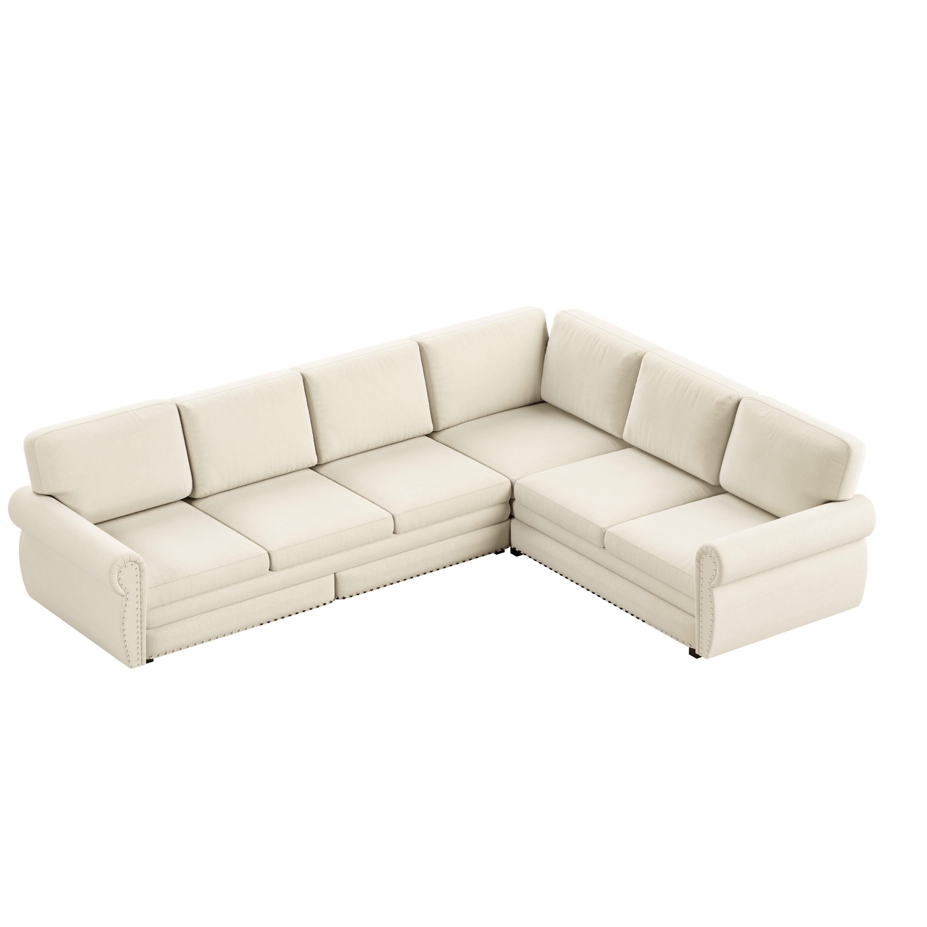 Homy Casa POFA-WH Sofas-Loveseats - View #7