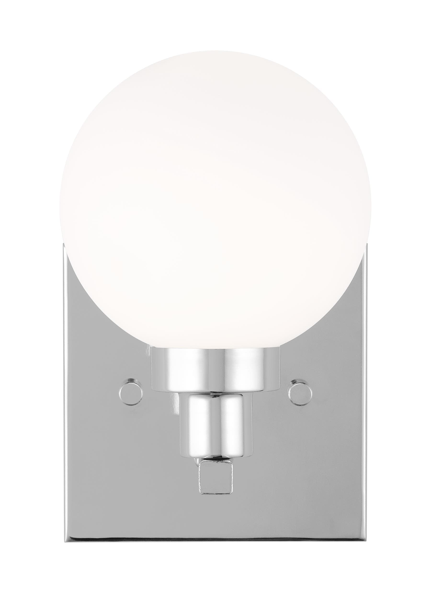 Clybourn Chrome Milk Glass Dimmable Wall Sconce