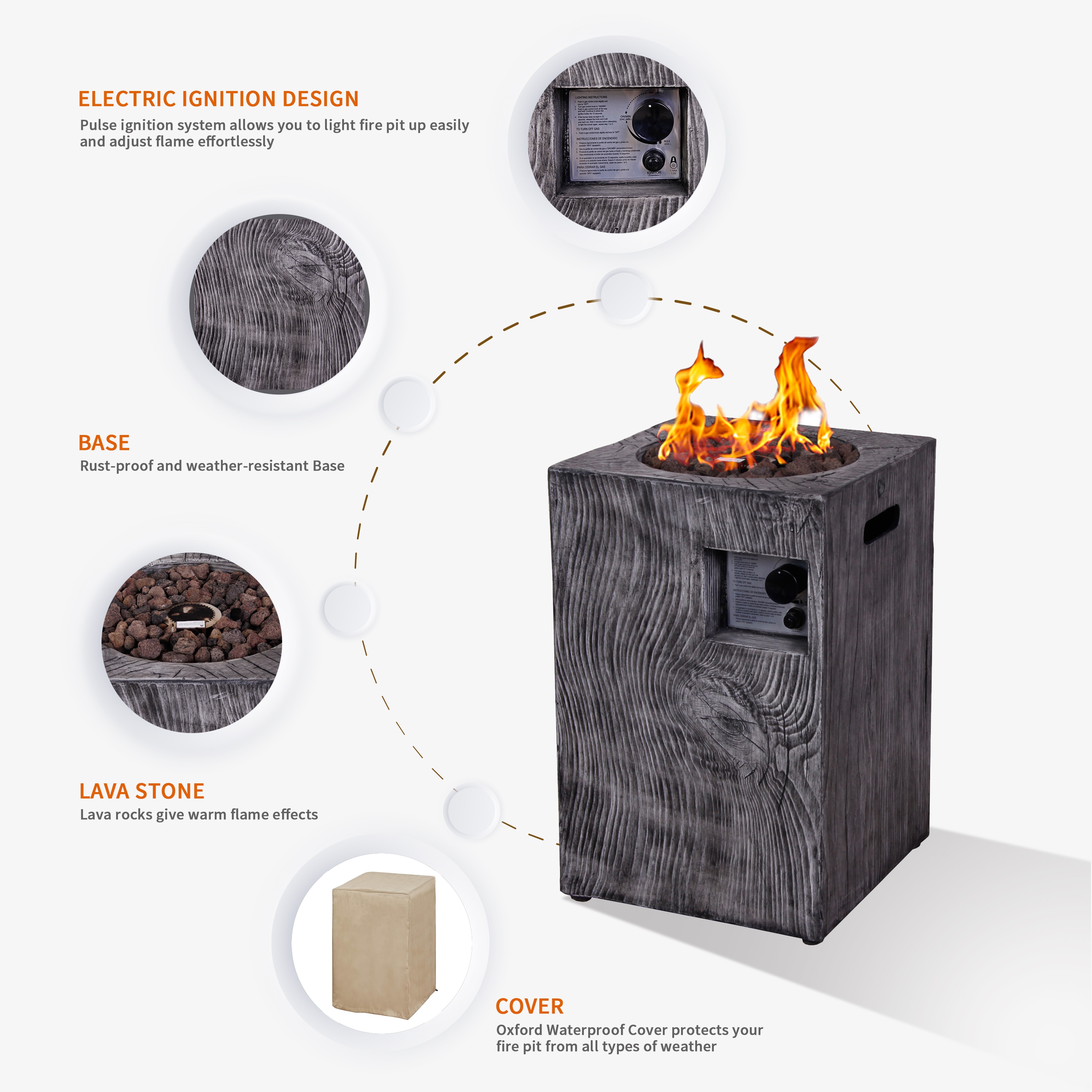HEATMAXX SRGF12111 Outdoor-Gas-Fireplaces - View #9