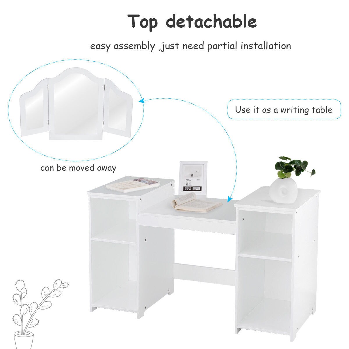 Costway CSHY000083 Bedroom-Vanities - View #7