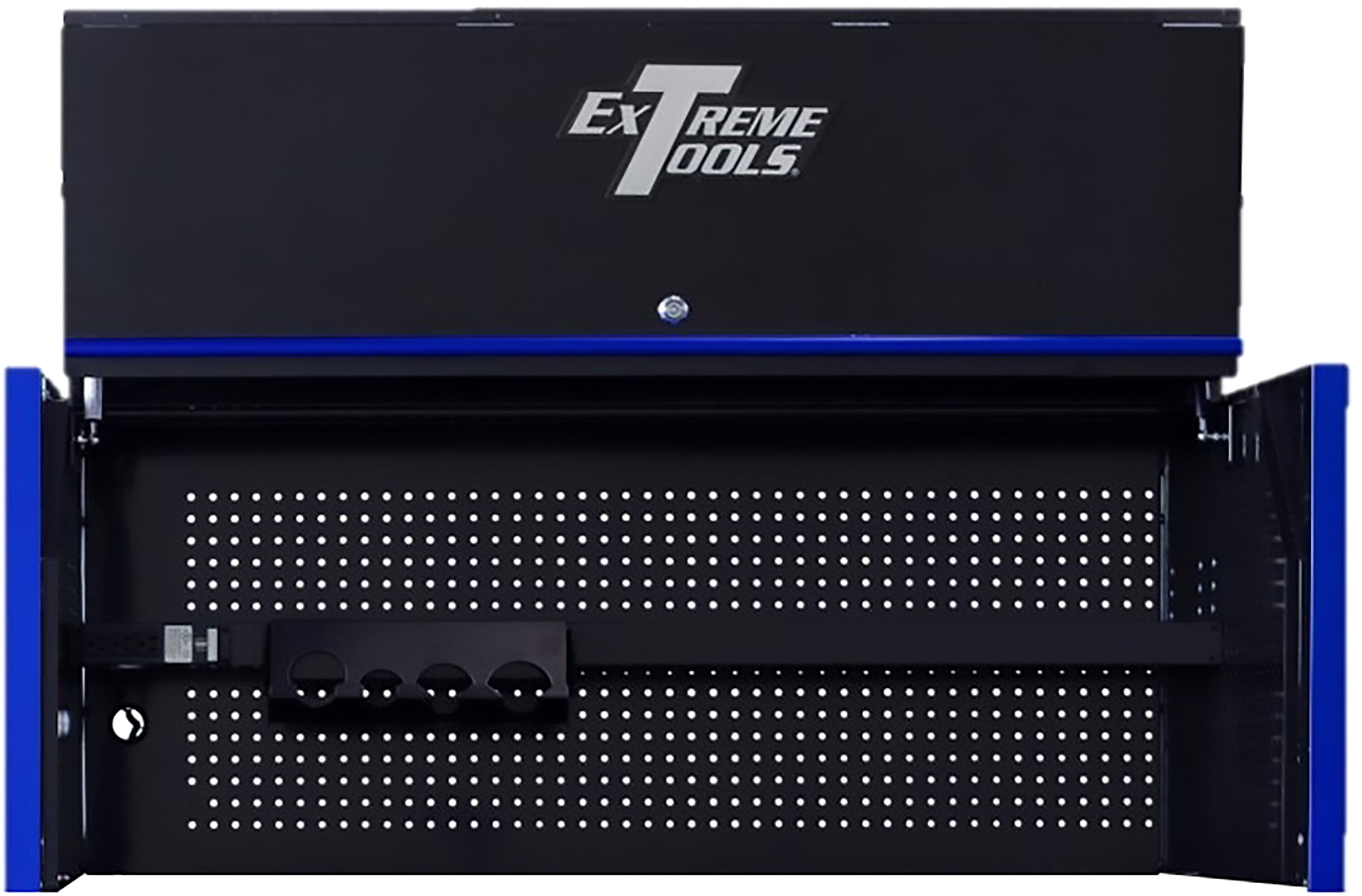 Extreme Tools RX552501HCBKBL RX SERIES 55-in W x 22.25-in H x 25-in D Steel Tool Chest ( BLACK POWDER COAT W/ BLUE ANODIZED DRAWER PULLS )