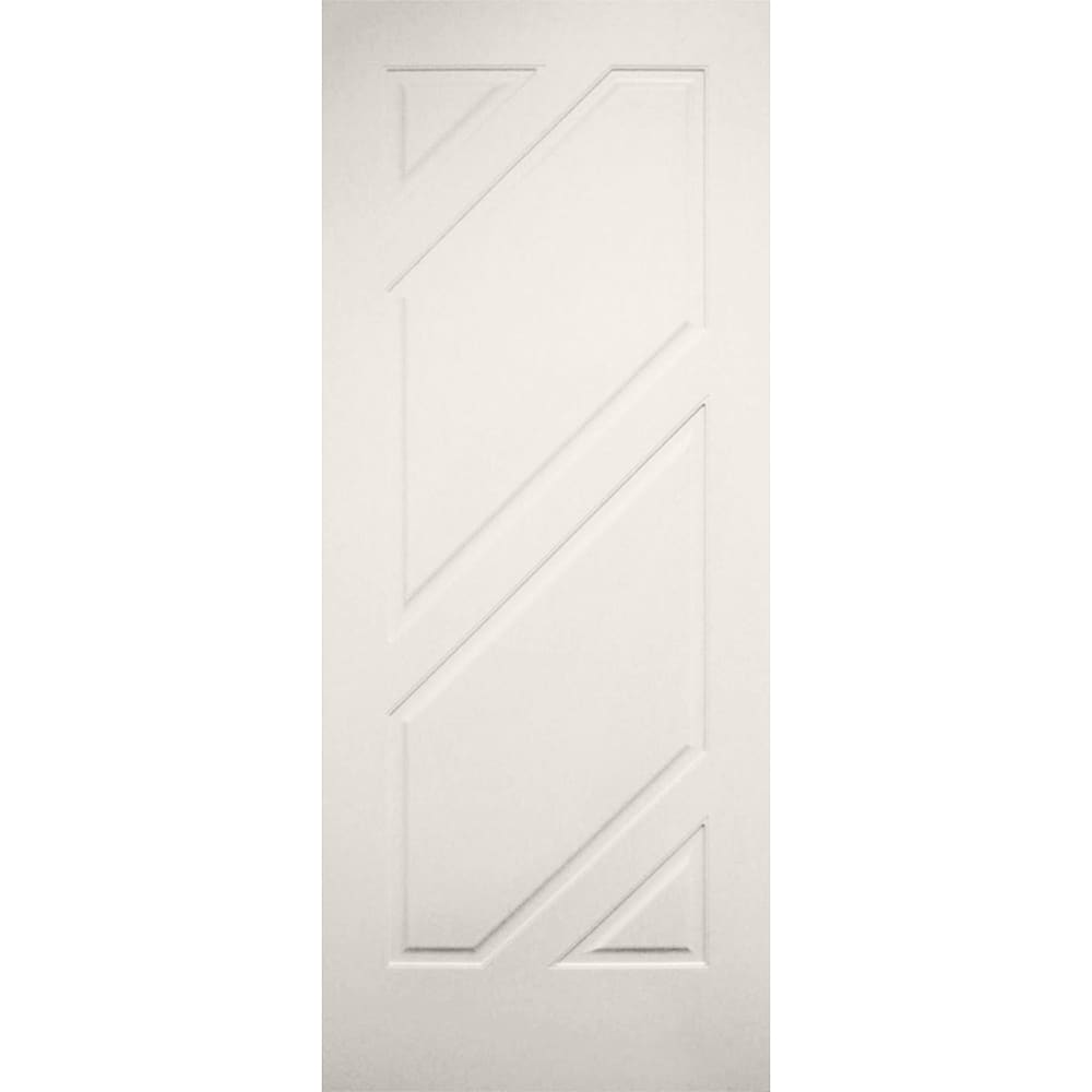 American Building Supply LO966017 Encore 28-in x 80-in White 4 panel square Smooth Solid core Prefinished MDF Slab Door