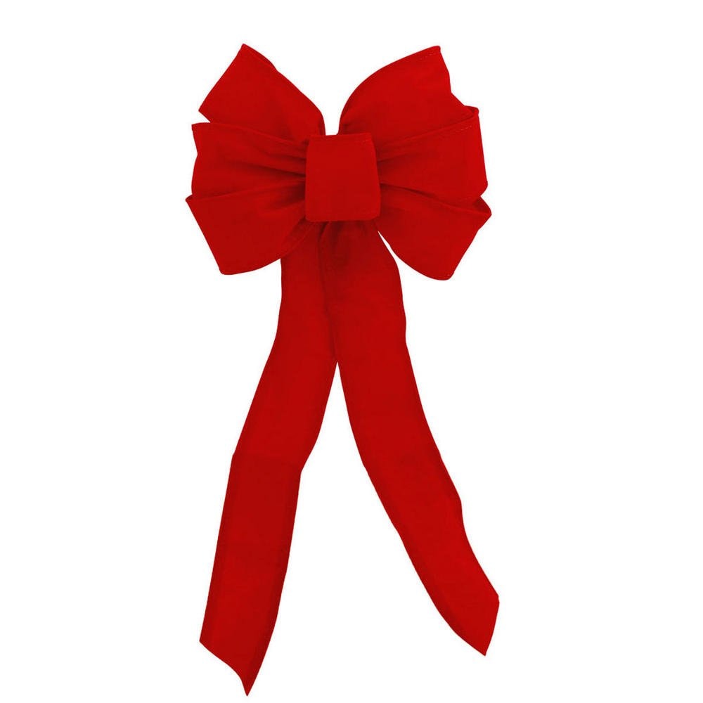 Holiday  TRIMS INC 6905DOZ 7Lp Wire Bow Red Velvet