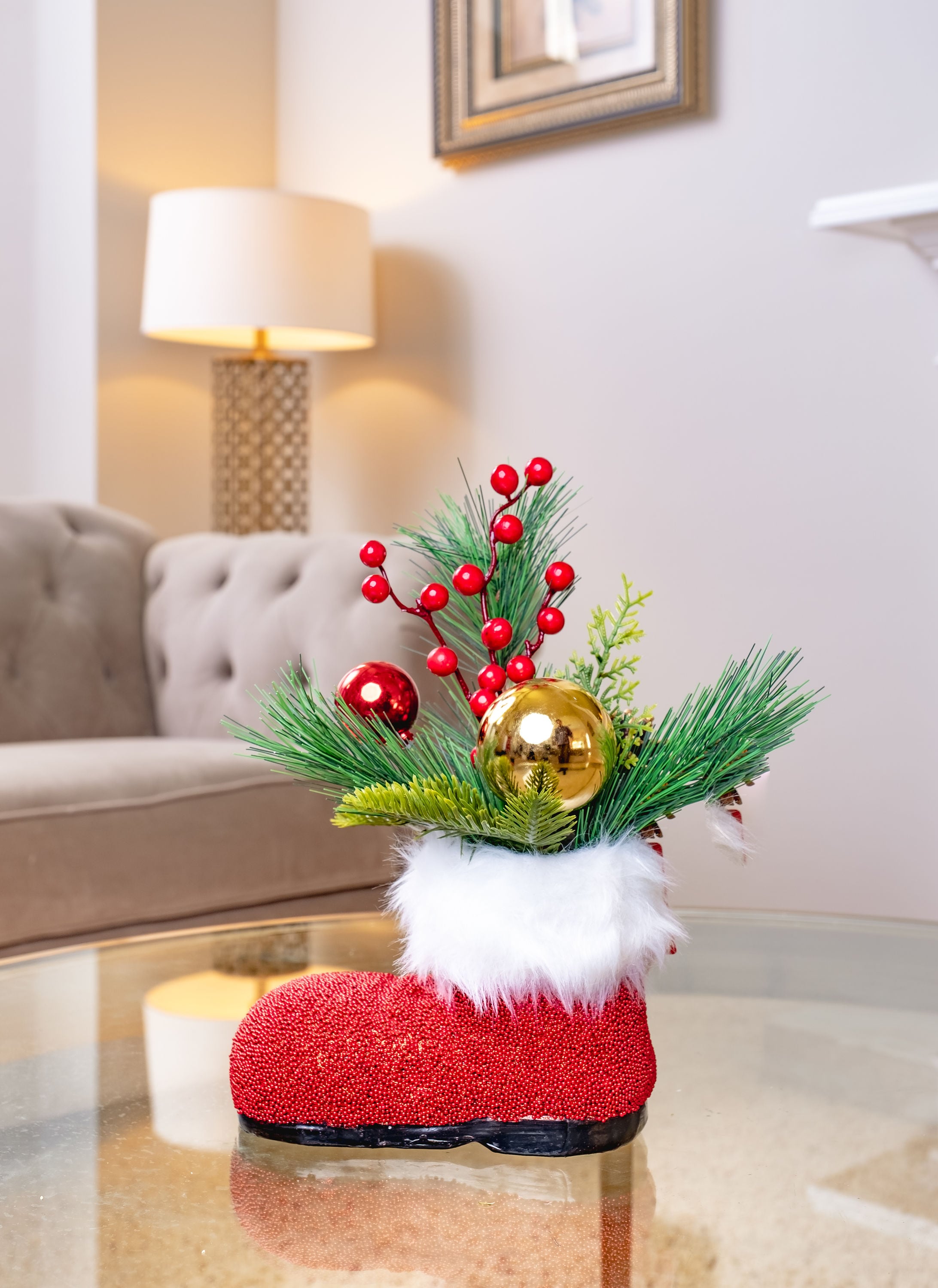 Flora Bunda CH2081E-RD Table-Christmas-Decorations - View #3