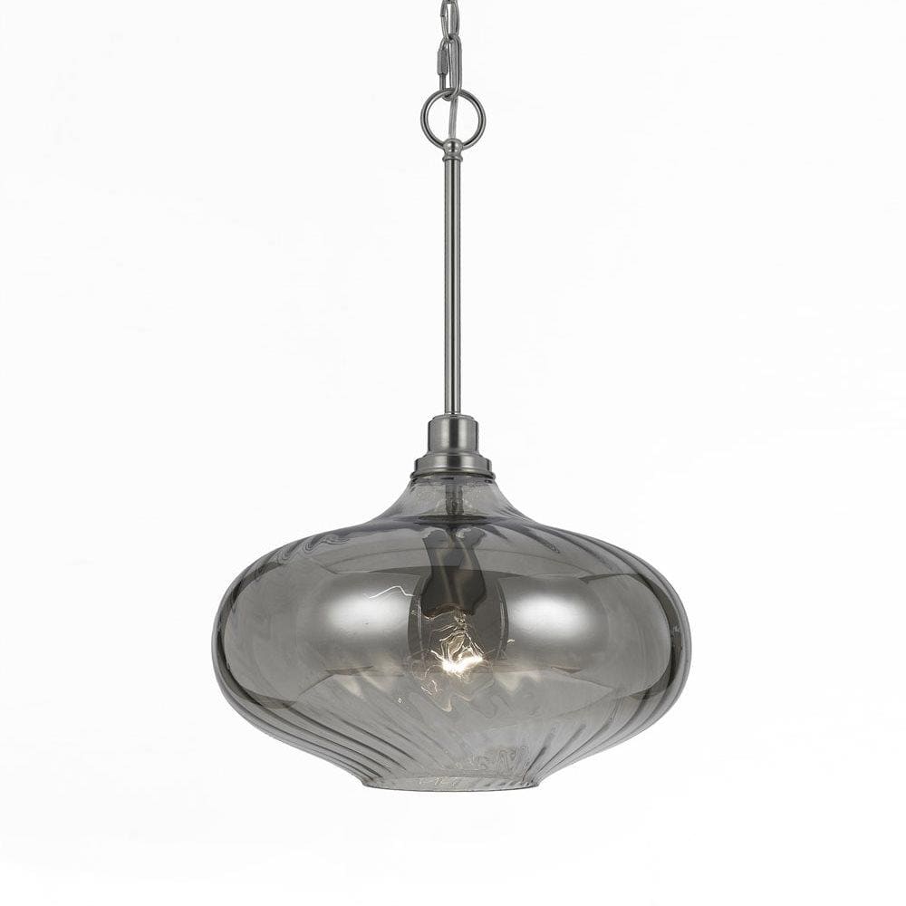 smoked glass teardrop pendant light