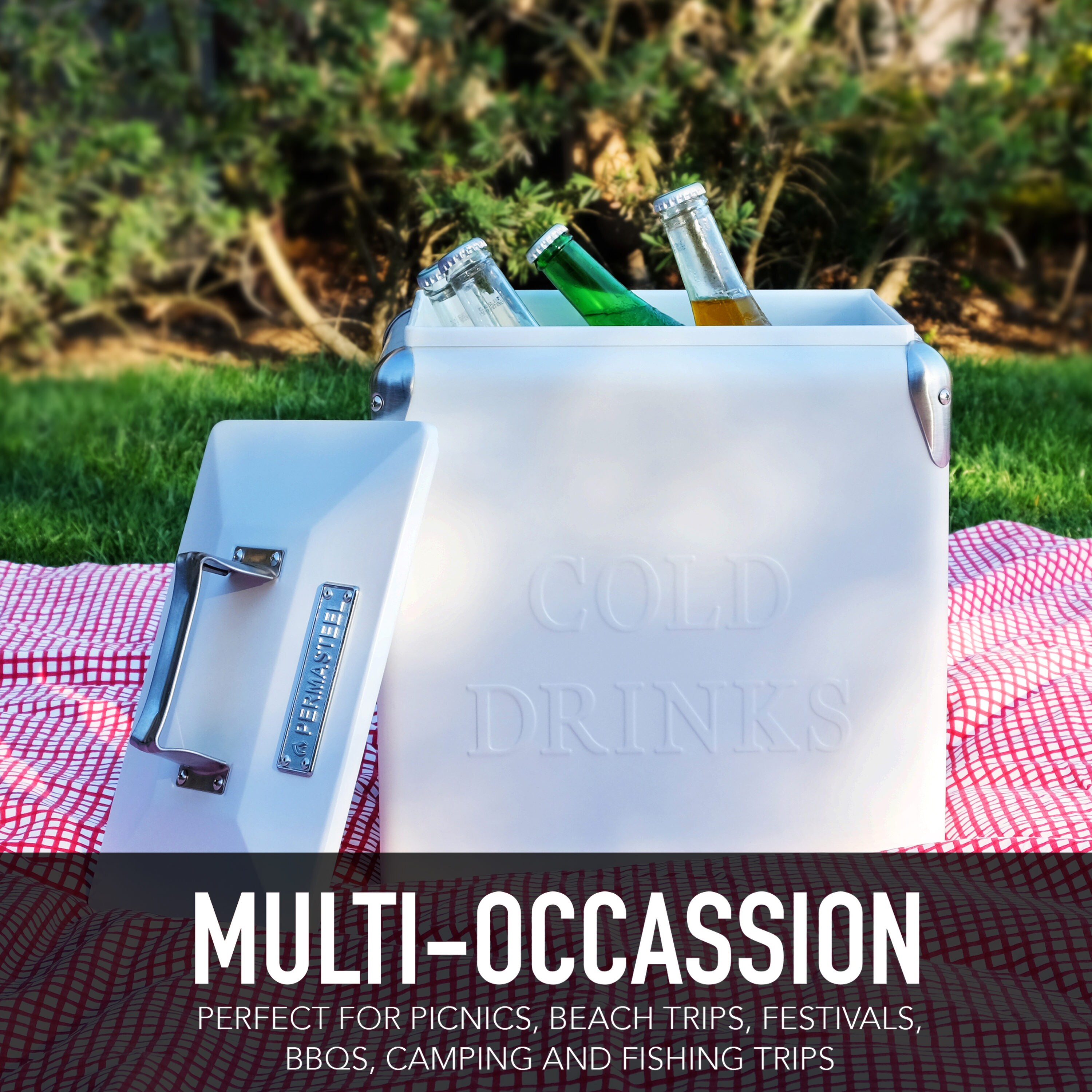 Permasteel Small Picnic White 14-Quart Insulated Personal Cooler in the  Portable Coolers department at