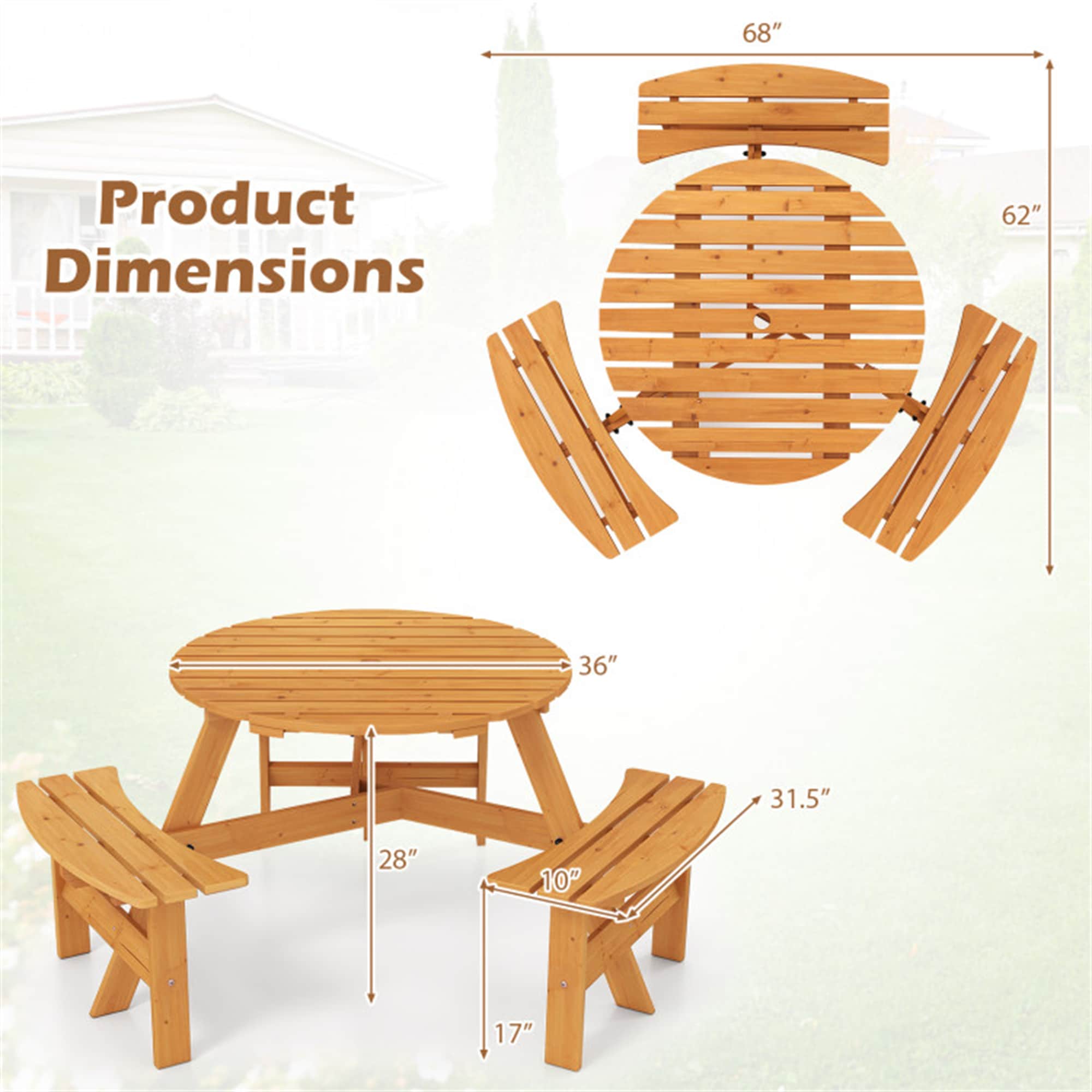 BABOOM BOM-P185172-OR Picnic-Tables - View #5
