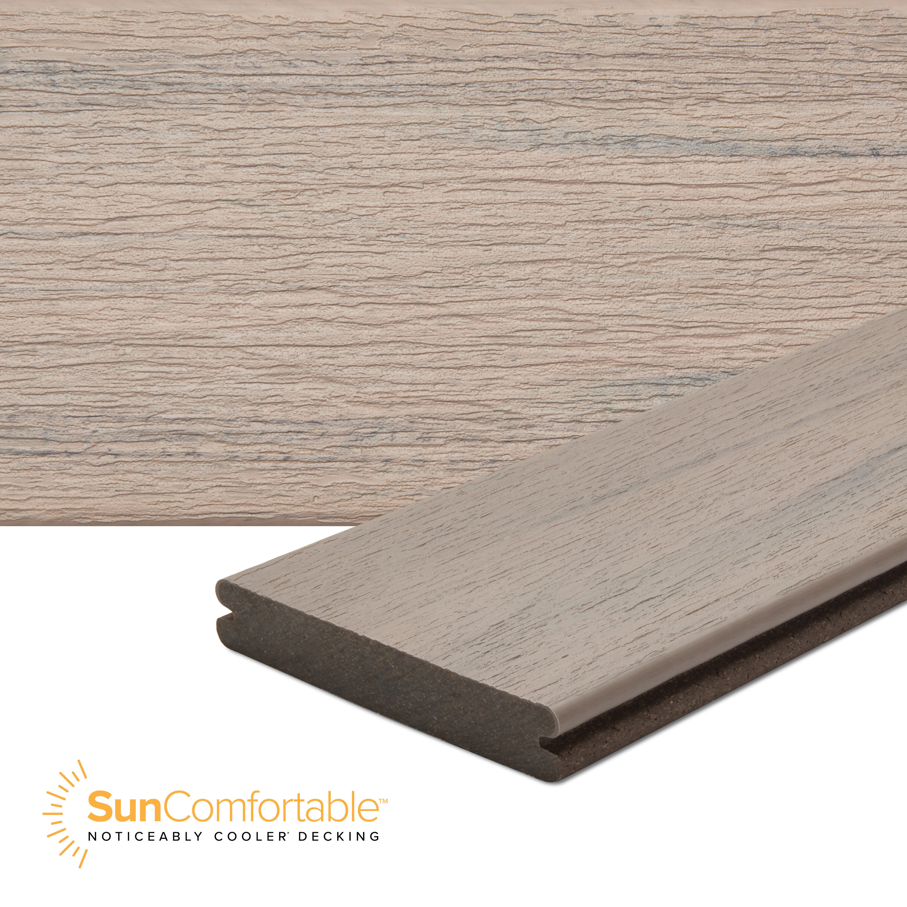 Trex MY010616S2G01 Select 1-in x 6-in x 16-ft Malted Barley Grooved Composite Deck board