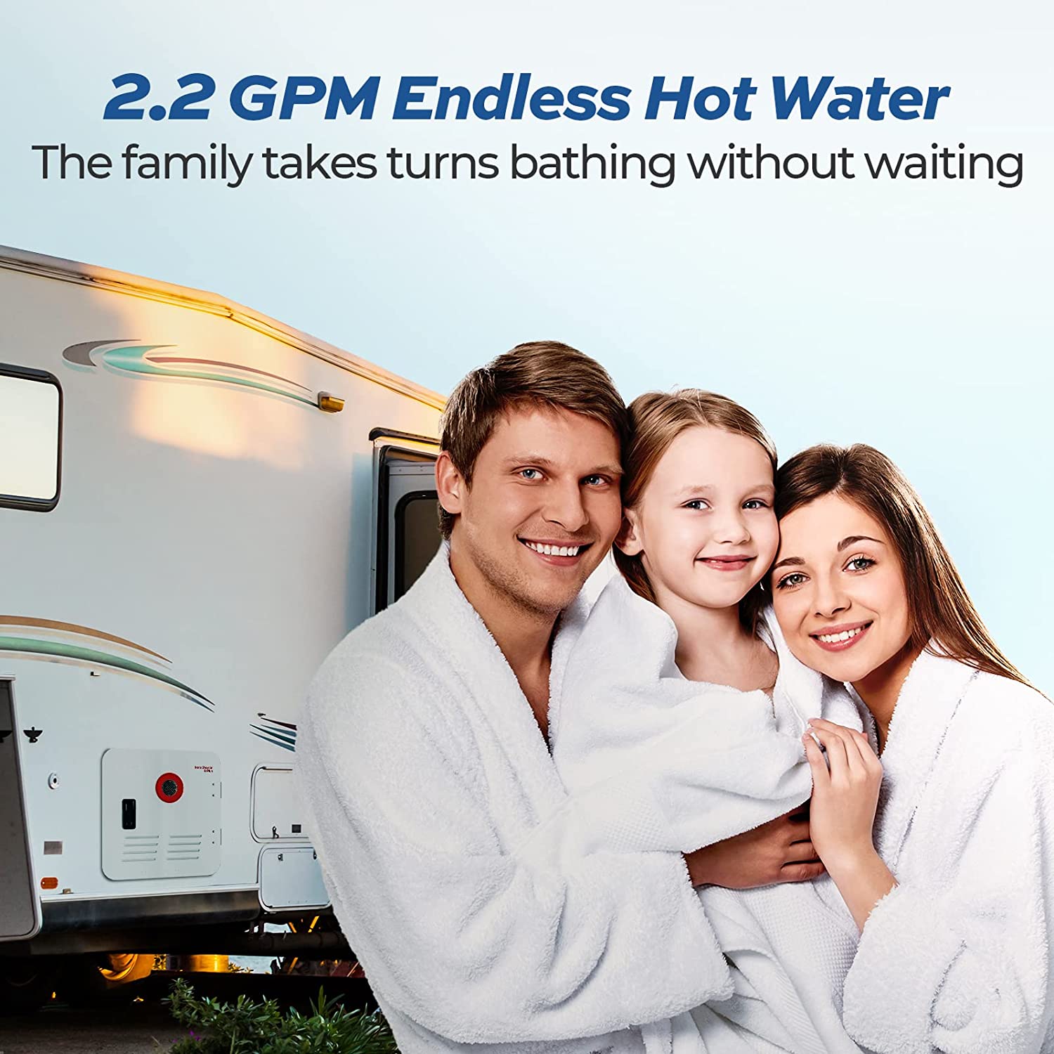 42,000 BTU RV Tankless Water Heater - Fogatti InstaShower 6