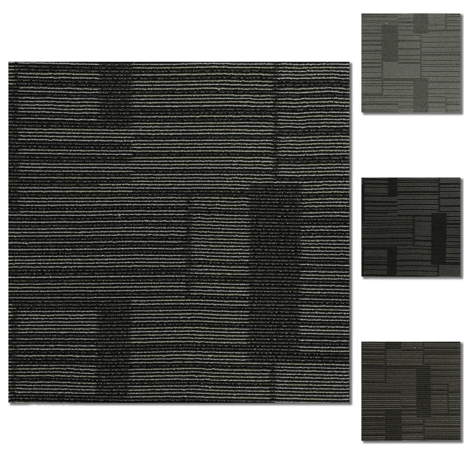 Etokfoks Gray Polyester 24 in x 24 in Self Adhesive Carpet Tiles Peel and Stick Indoor Flooring 10 Pack Non Slip #LETMUBTGL
