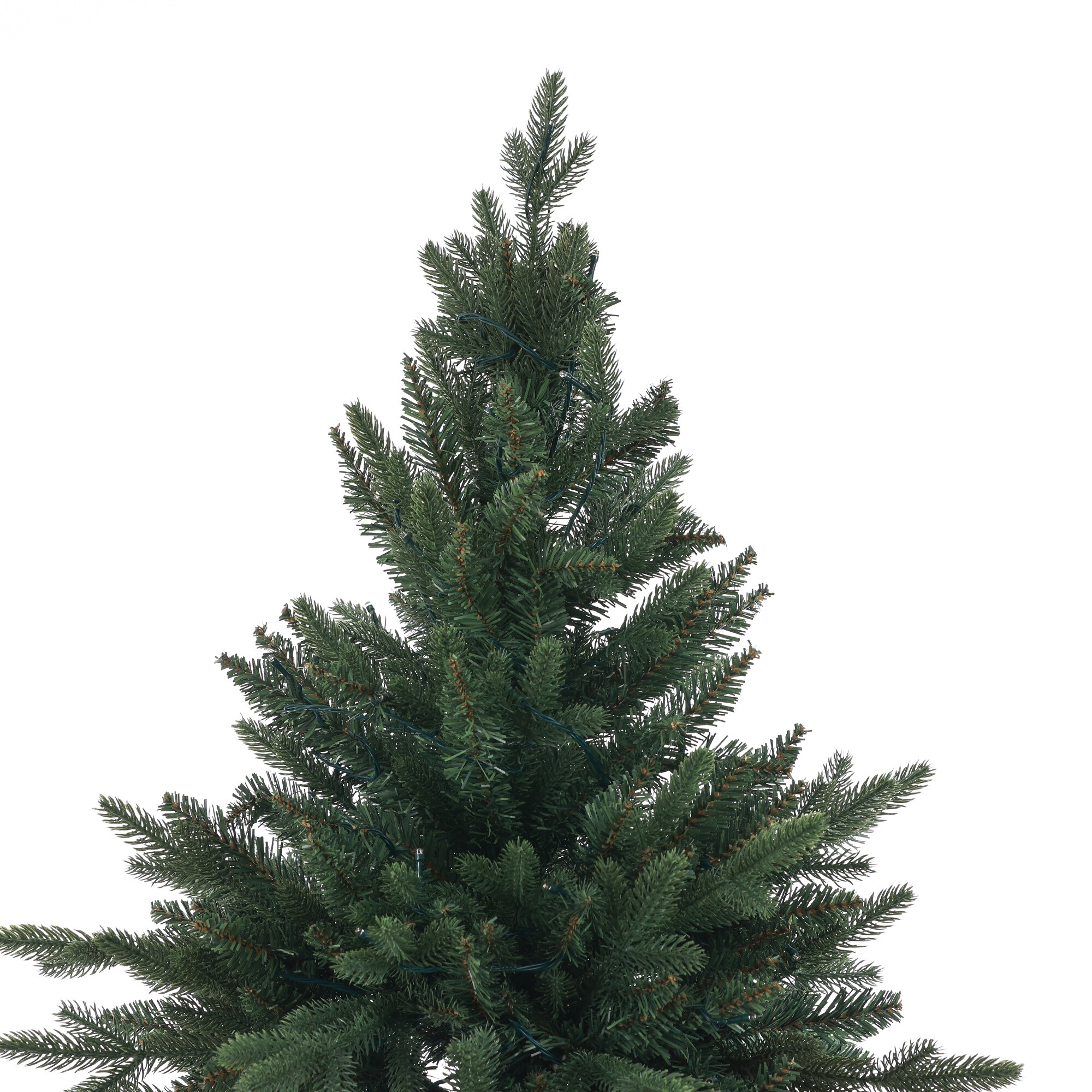 LuxenHome 7-ft Asheville Fir Pre-lit Artificial Christmas Tree with LED ...
