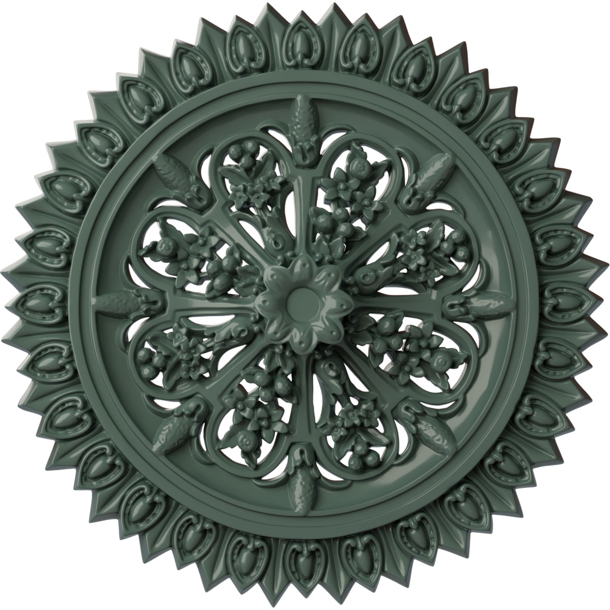 Ekena Millwork CM24LACBF Lariah 24.75-in W x 24.75-in L Painted Cloud Burst Polyurethane Split Ceiling Medallion