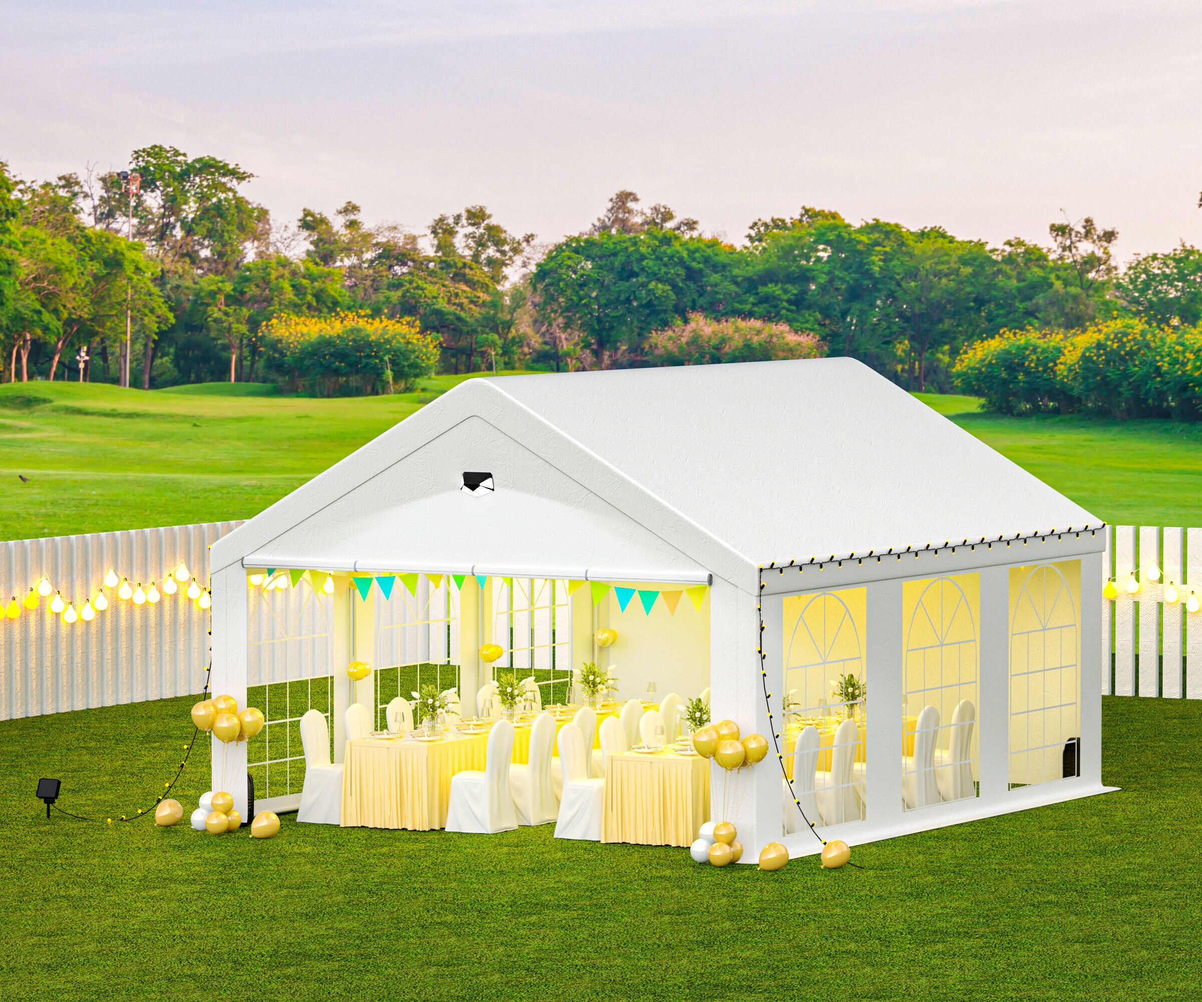 Forclover USTE-243BGE Wood-Resin-Gazebos - View #4