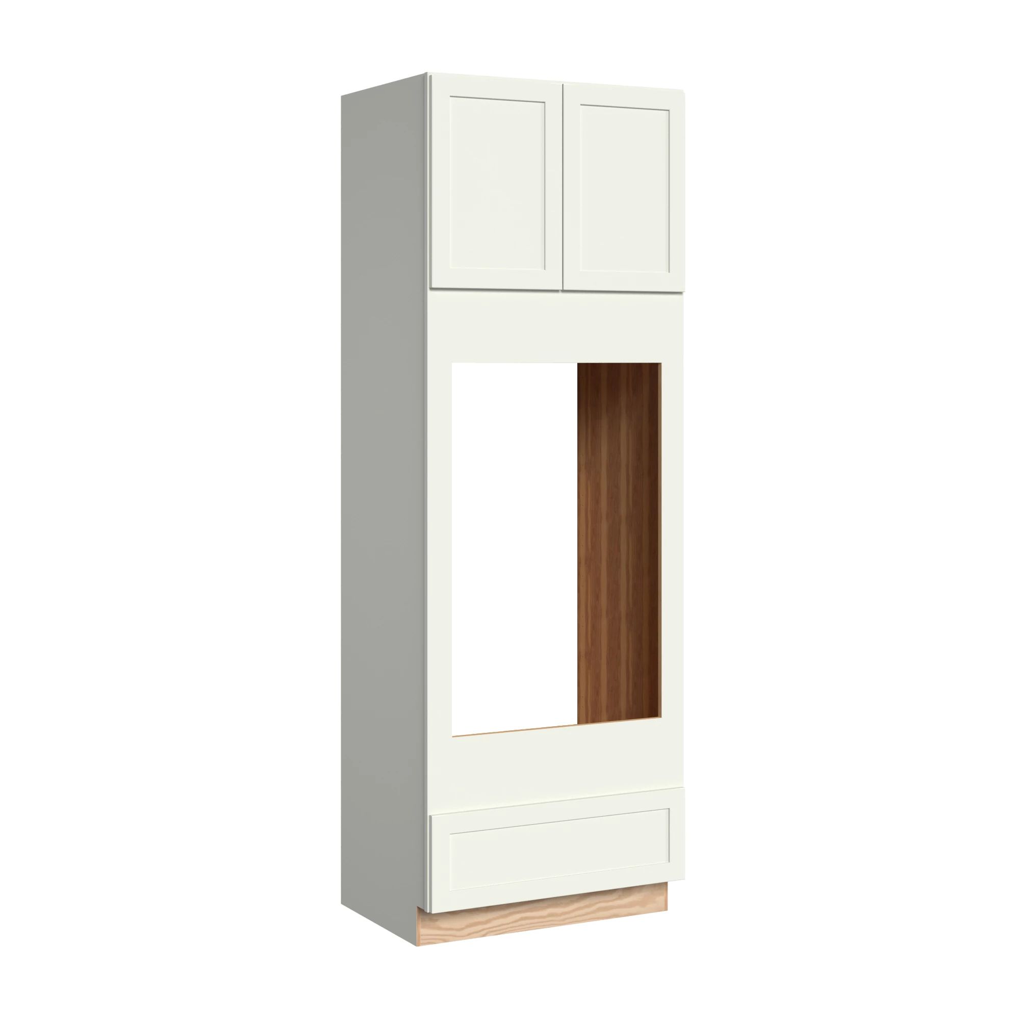 KraftMaid Momentum OC332496D.DD.EOG71 Deveron 33-in W x 96-in H x 24-in D Dove White Double oven Pantry Fully assembled Plywood Cabinet (Recessed Panel Shaker)
