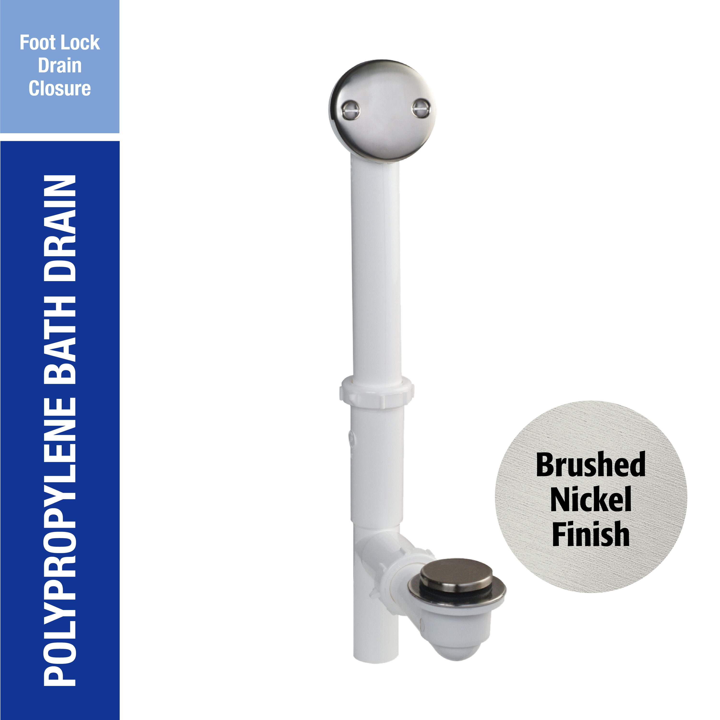 Kohler Pureflo Rough-In Cable 1.5 Pop-Up Bathroom Sink Drain With Overflow