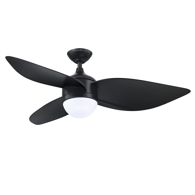 Harbor Breeze Ayreshire 52 In Black Color Changing Integrated Led Indoor Outdoor Ceiling Fan With Light And Remote 3 Blade The Fans Department At Lowes Com
