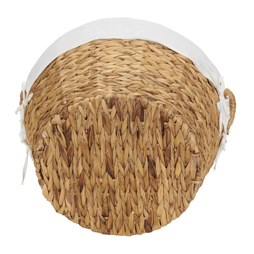 HOUSEHOLD ESSENTIALS Round Woven Wicker Basket with Handles ML