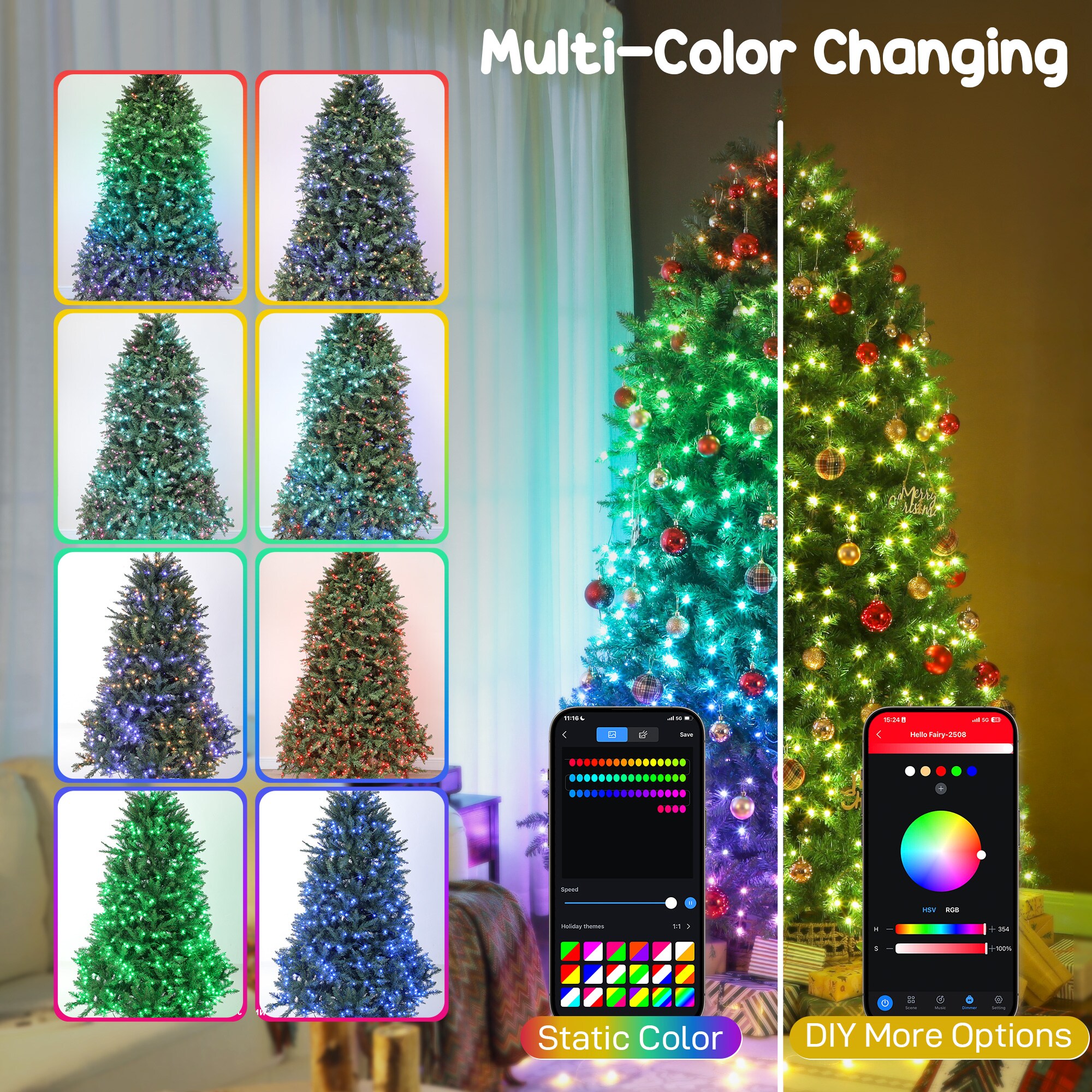 HomCom 83C-155V81MX Artificial-Christmas-Trees - View #7