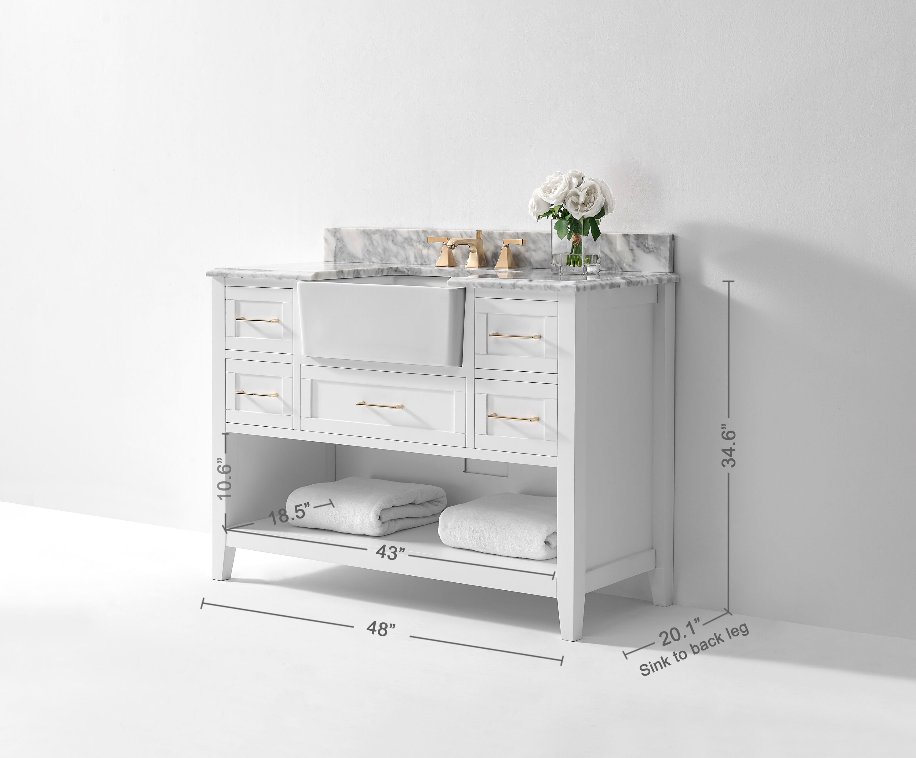 Ancerre Designs VTS-HAYLEY-48-W-CW Bath-Vanity-Combo - View #4