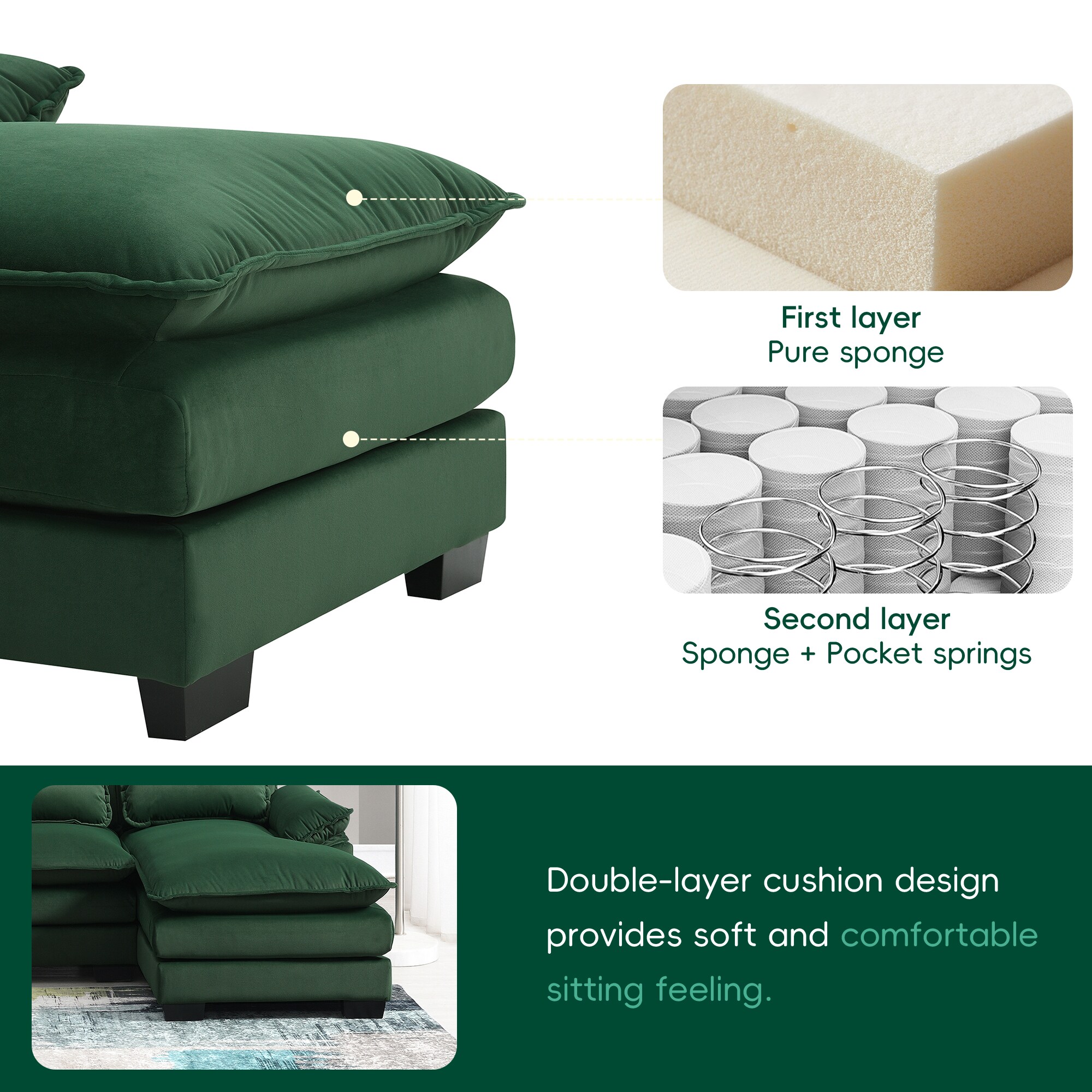 JIMSMAISON JMGTSO16GRN Sofas-Loveseats - View #3