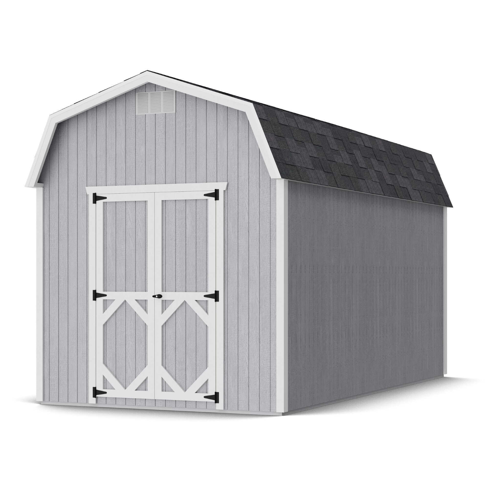 Little Cottage Co 8X16 CGB-6-PC Classic 8-ft x 16-ft Gambrel Style Wood Outdoor Storage Shed with 2 Doors