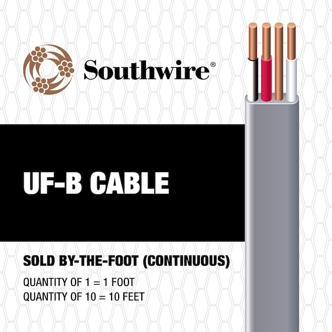 Southwire 1-ft 10 / 3 Solid UF Wire (By-the-foot) in the UF Wire department  at