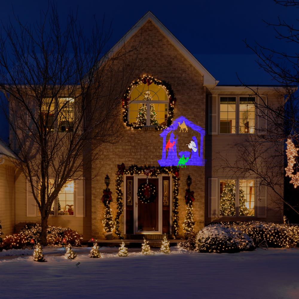 nativity scene light projector