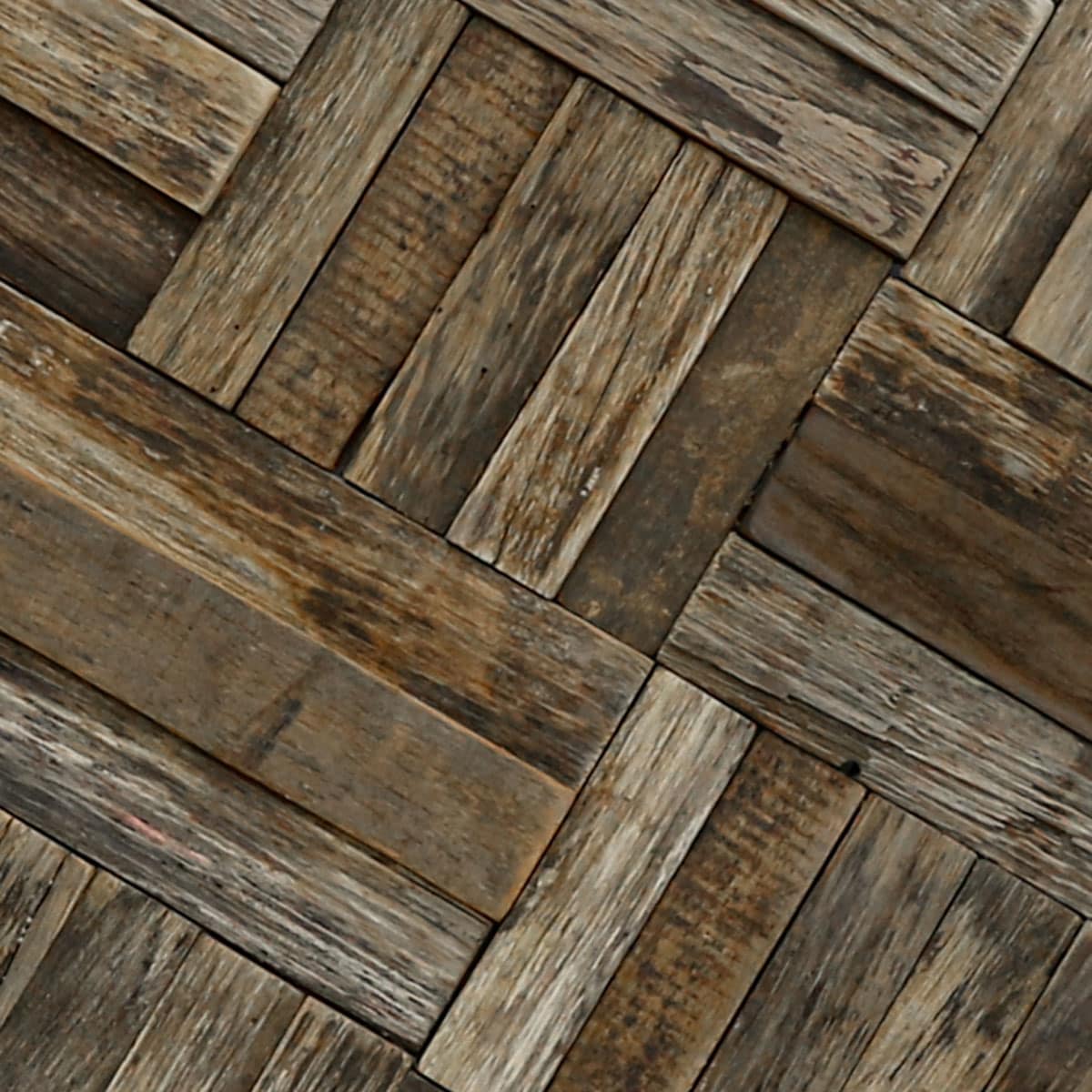 Natural Reclaimed Boat Wood Mosaic Wall Tile