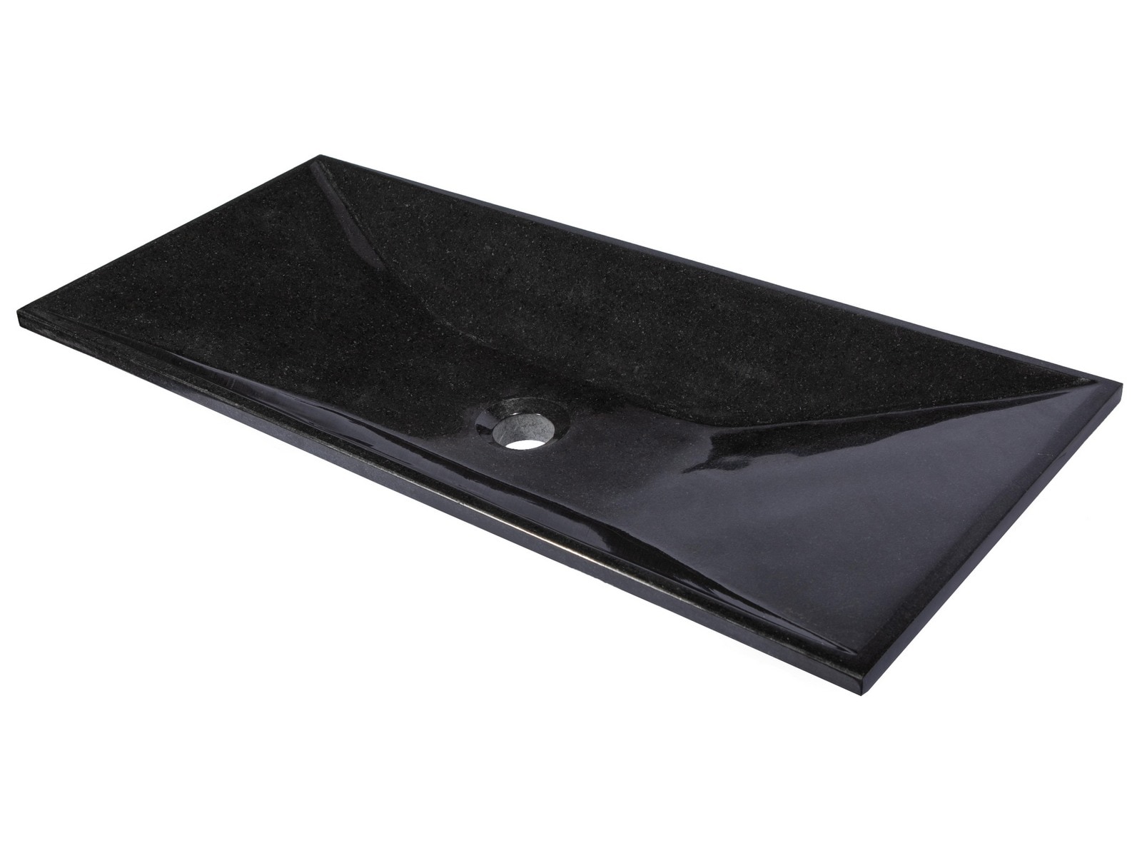Eden 28'' Black Granite Rectangular Bathroom Sink