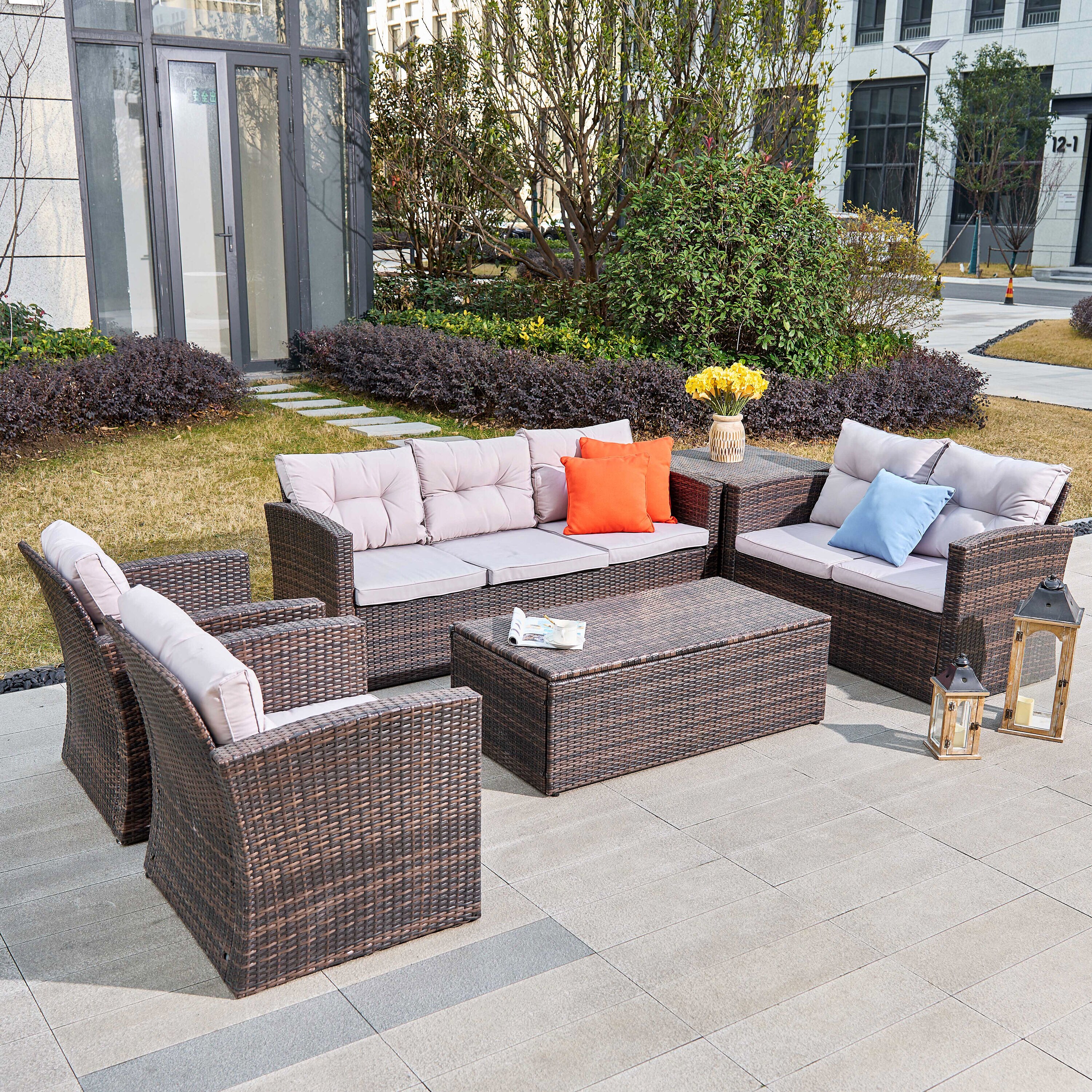 Moda Furnishings MPAS-1503-BR Patio-Conversation-Sets - View #2
