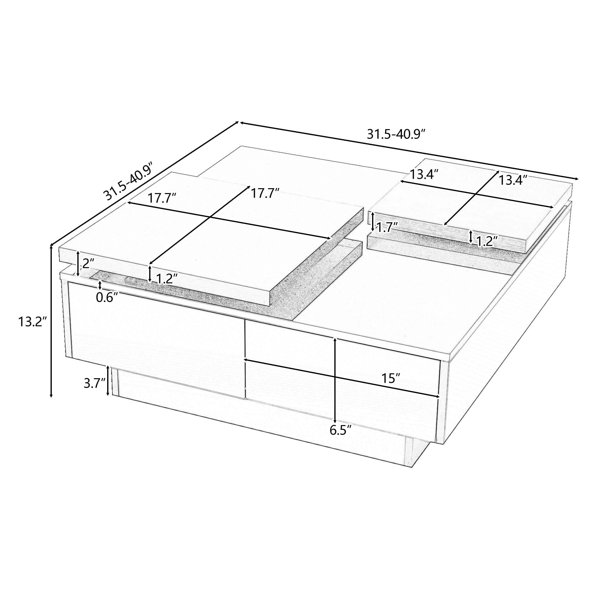 ModernLuxe L3P-WF324734AAK Coffee-Tables - View #18
