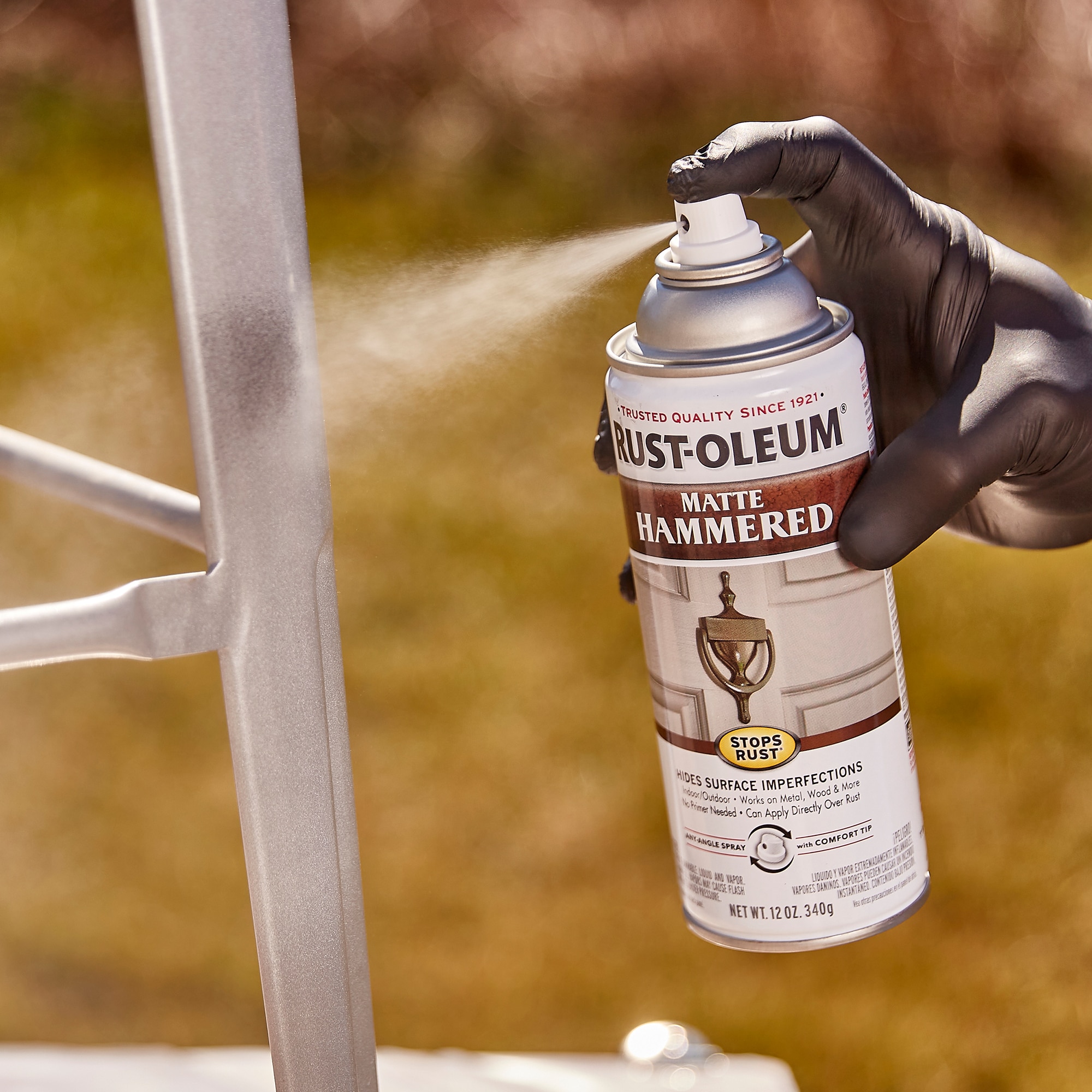 Rust-Oleum Hammered Spray Paint, Black - Midwest Technology Products