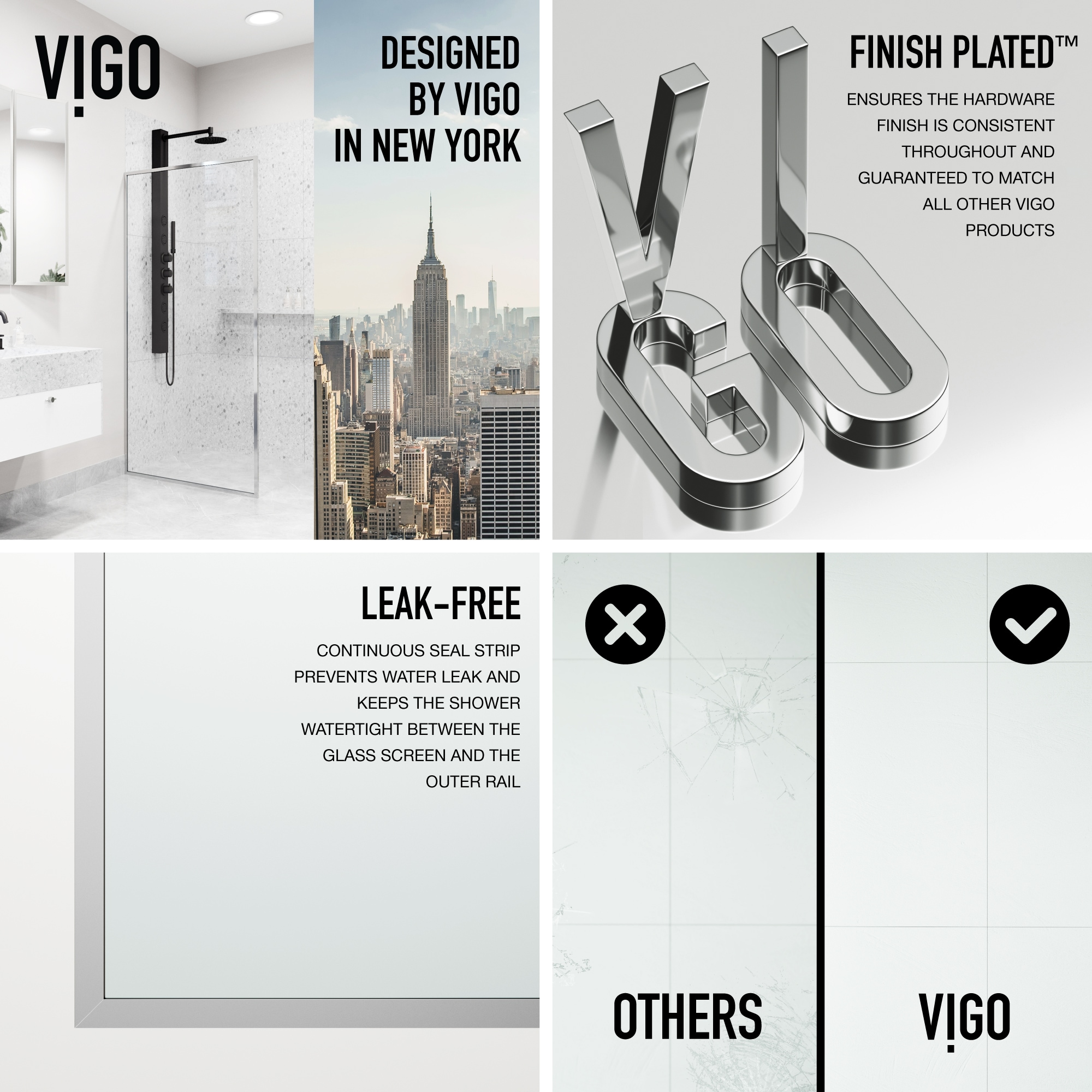 VIGO VG6077CHCL3474 Shower-Doors - View #5