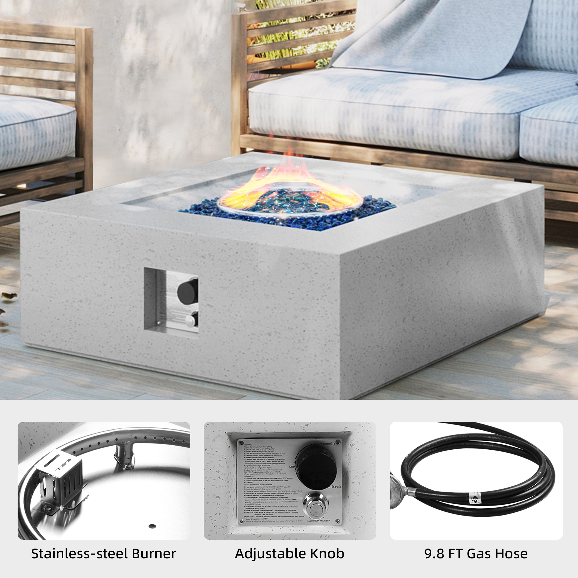 UPHA 35S-F-MB-WF Outdoor-Gas-Firepits - View #3