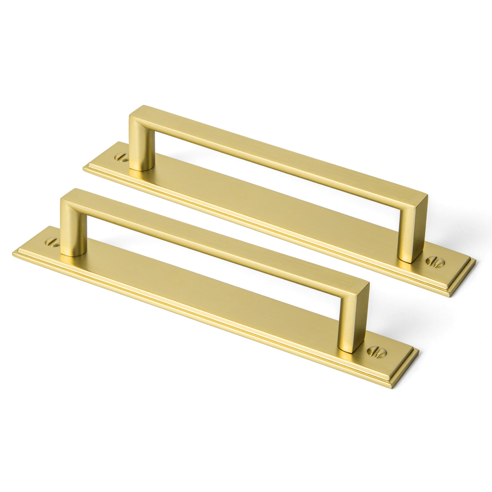 Miaokesen 1022LSJ-G015-128-2 5-1/16-in , 128mm Center to Center Brushed Gold Novelty Bar Drawer Pull 2 -Pack