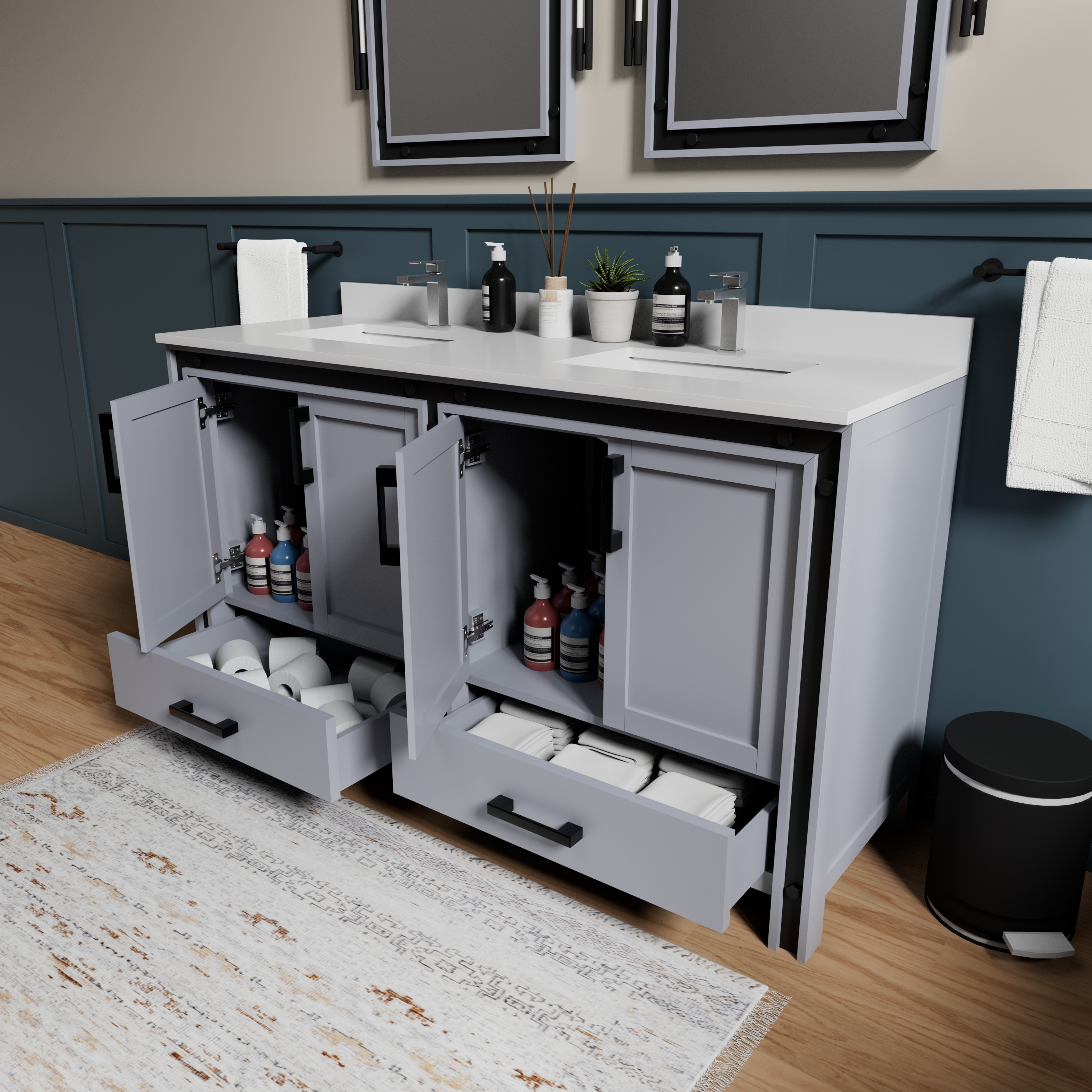 Lexora LZV352260SBJSM22F Bath-Vanity-Combo - View #4