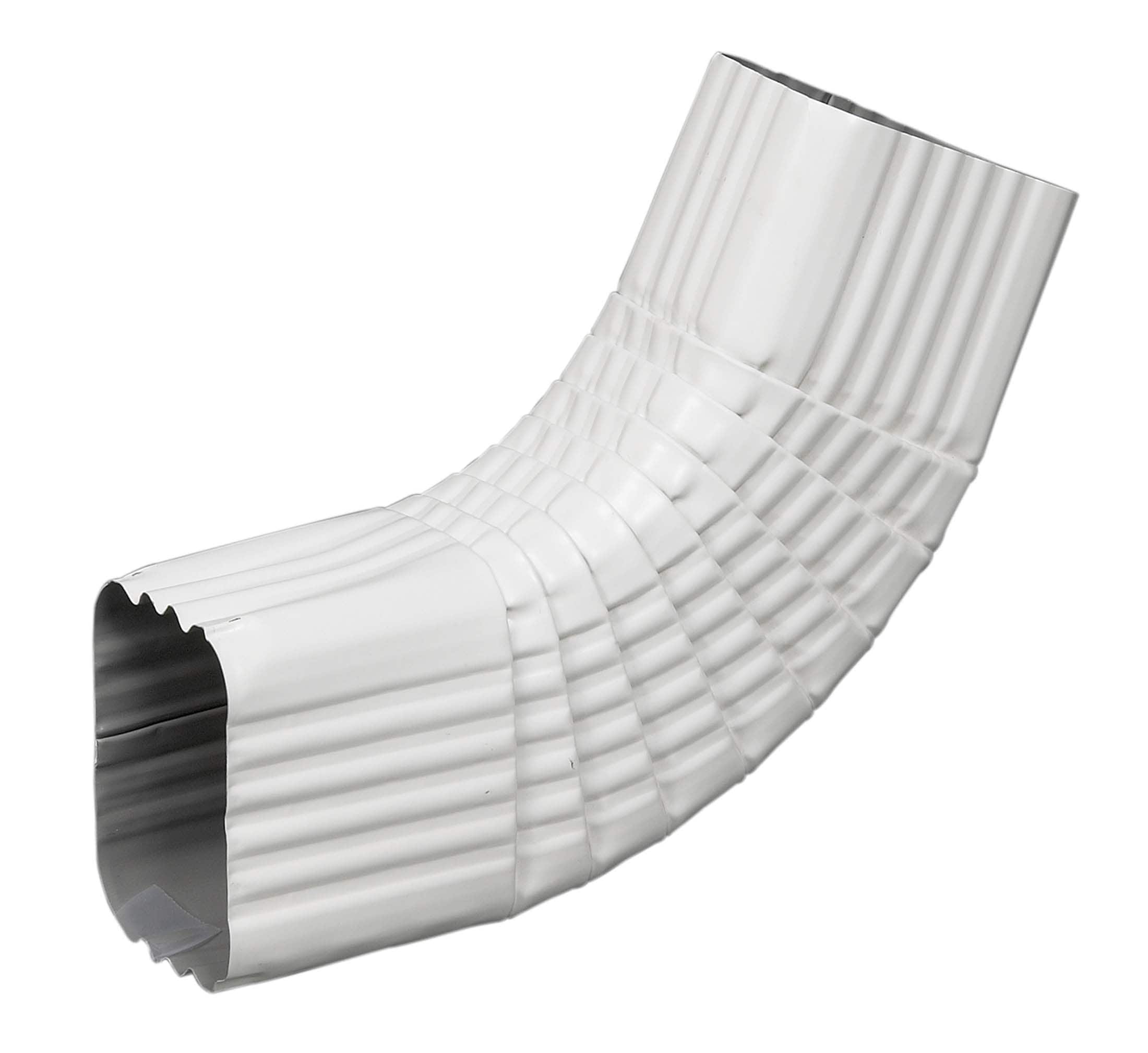 Amerimax 47265HP Aluminum 2.81-in White Downspout side elbow