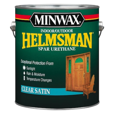 Minwax Helmsman Clear Satin Oil Based, Varnish For Outdoor Wood Furniture