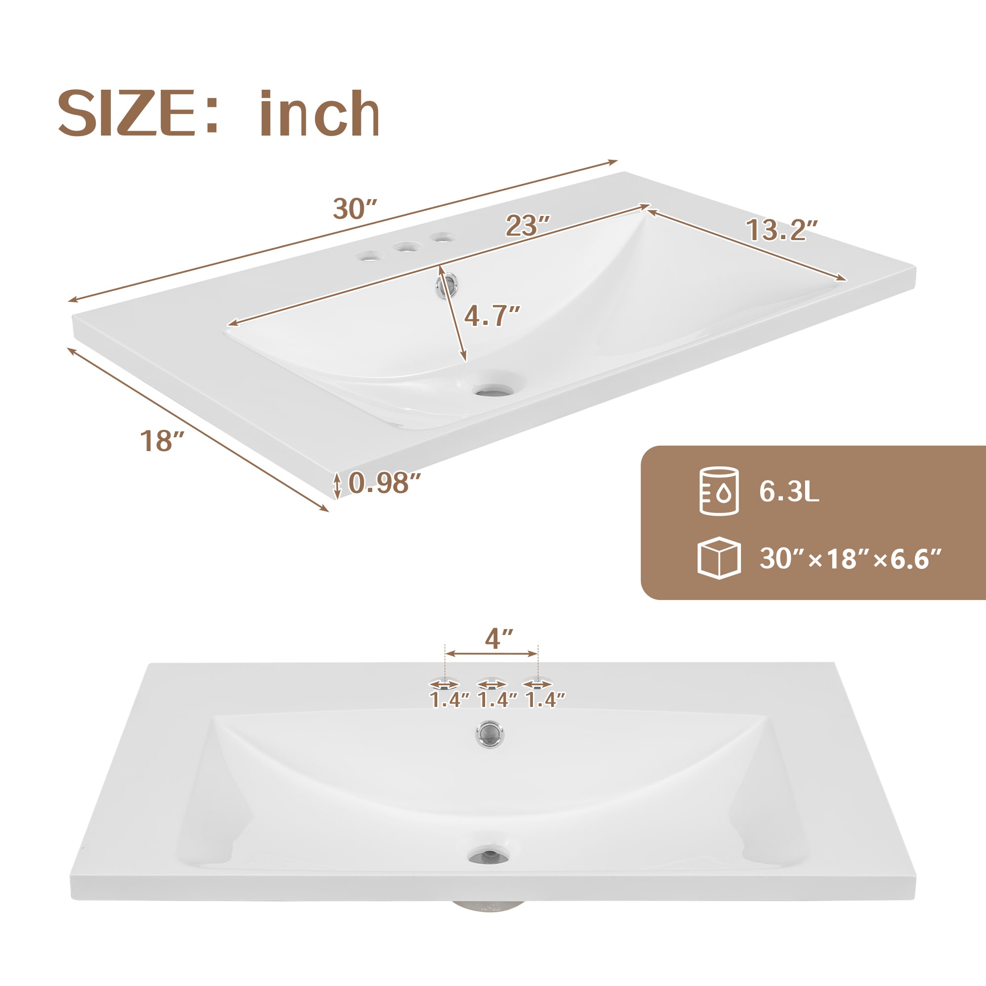 MELLIN LSA316072 Vanity-Tops - View #2