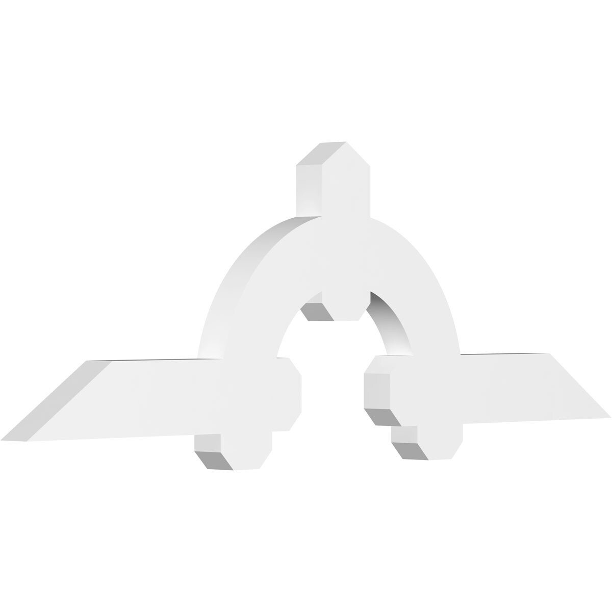 Ekena Millwork GBP048X16X0204ERI00 Ericson White PVC Gable bracket