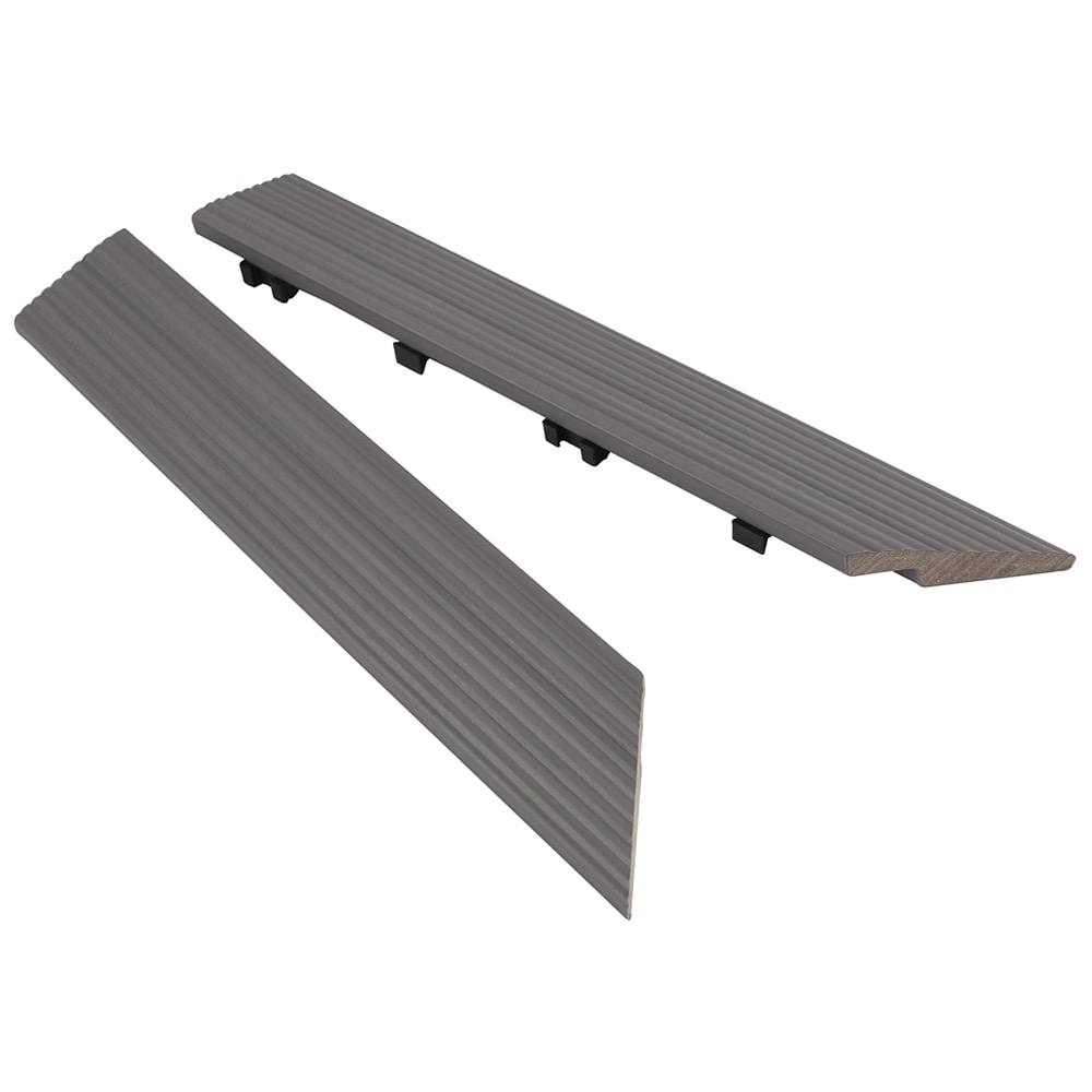 Westminster Gray Composite Deck Tile Corner Trim