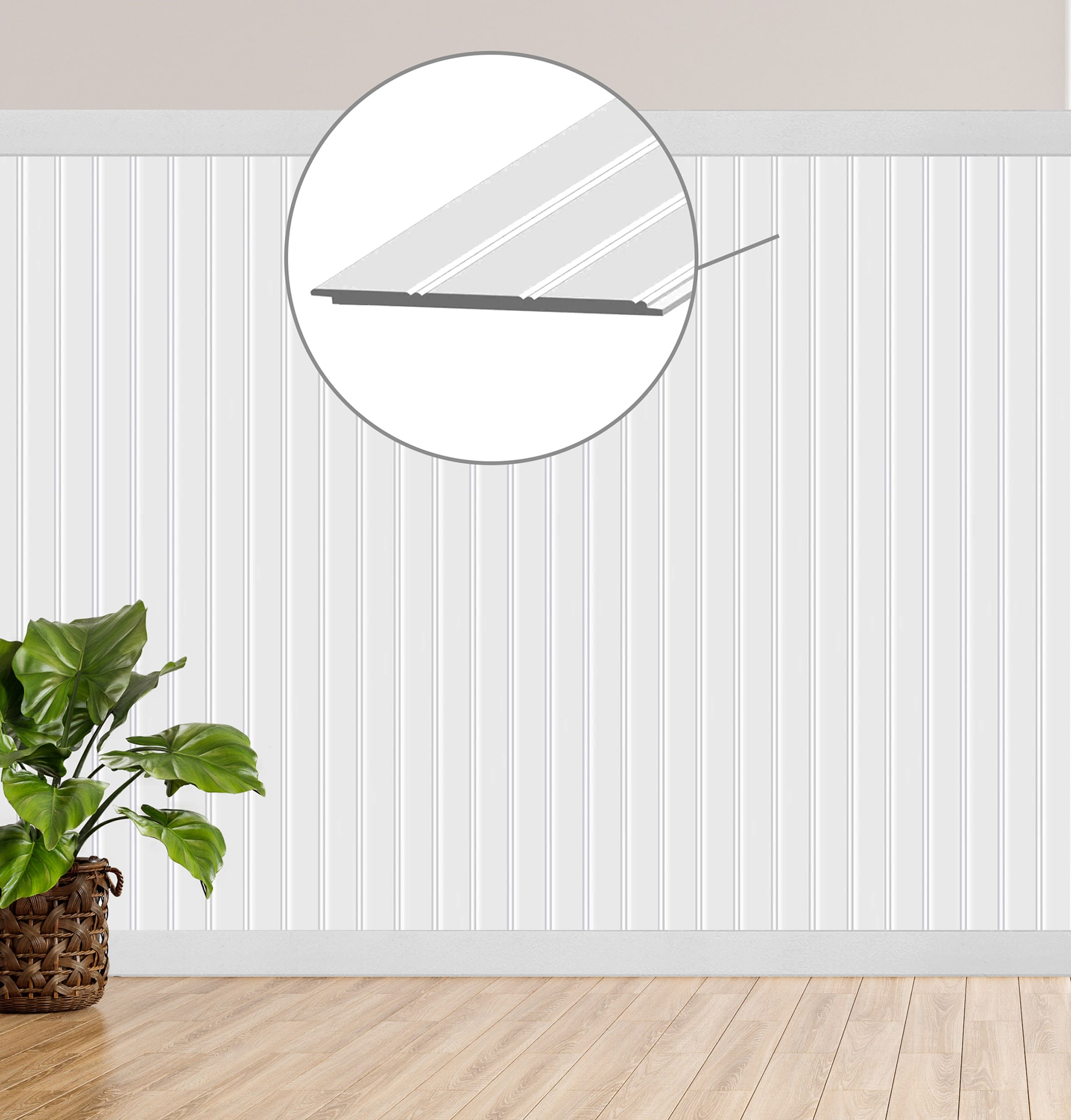 ECHON White PVC Shiplap Wall Plank Kit (Coverage Area: 14.62-sq ft) in the  Wall Plank Kits department at