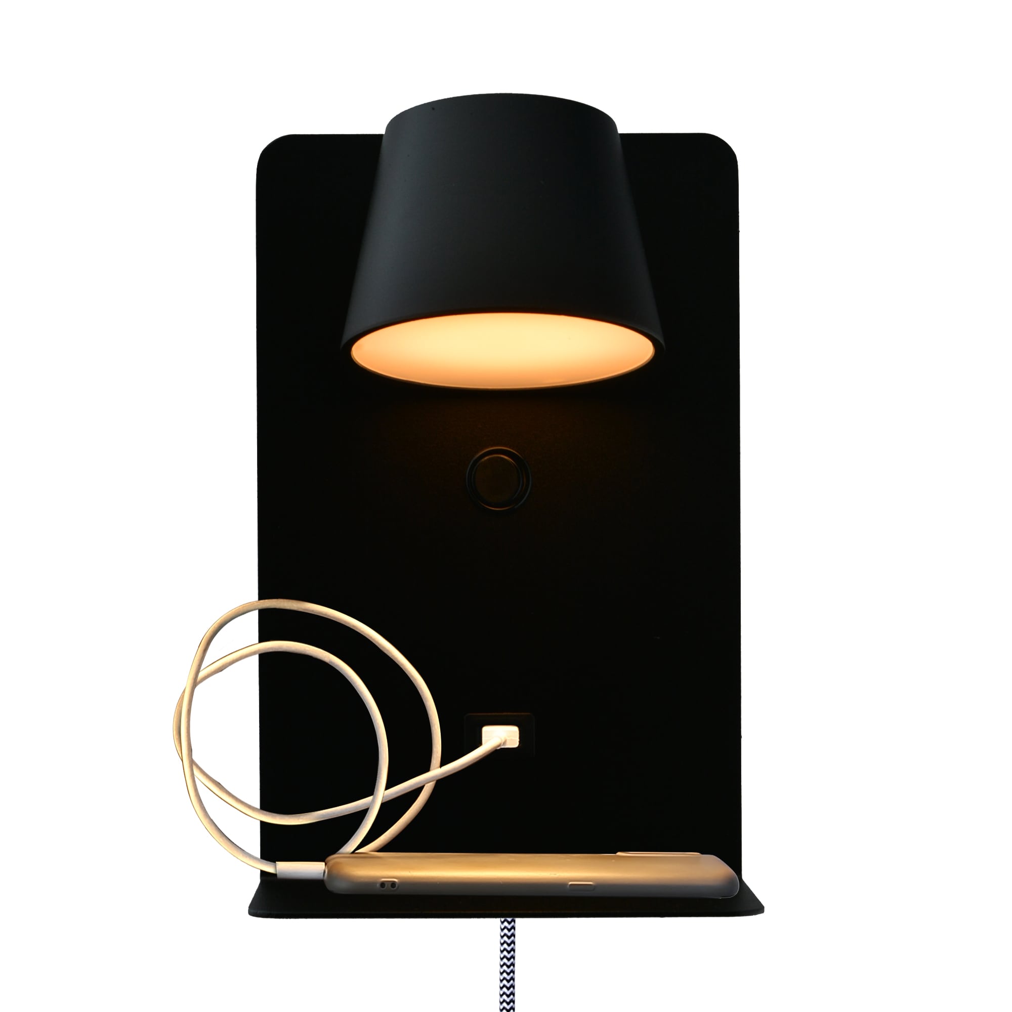 Zompoo LEDLUX 5.5-in W 1 -Light Black Wall Sconce