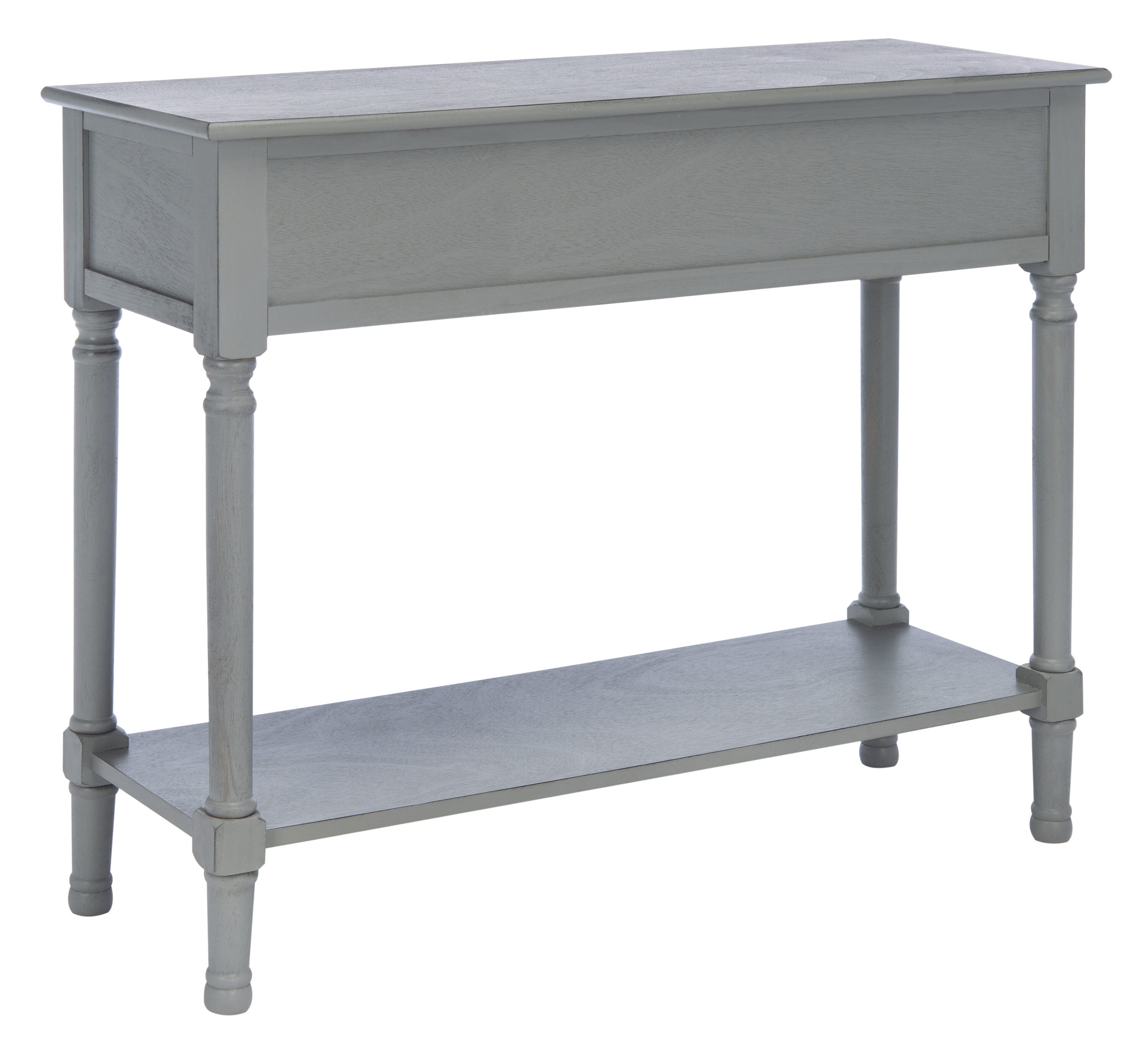 Ryder Distressed Grey 40" Wood and Metal Console Table with Storage