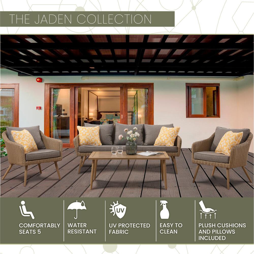 Mod Furniture JADEN4PC-GRY Patio-Conversation-Sets - View #2