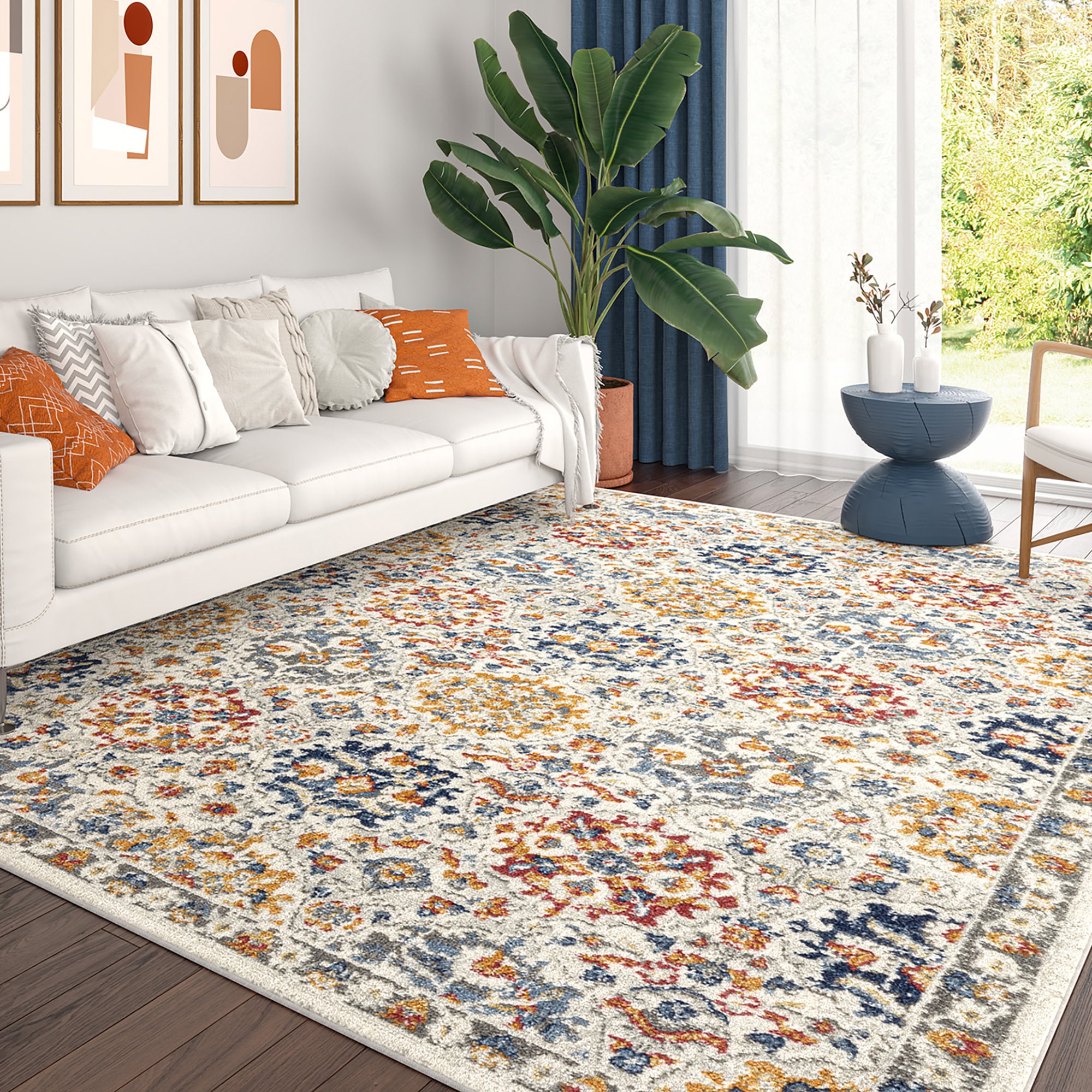 Tayse CHL1117 5X7 Chelsea 5 x 7 (ft) Loomed Polypropylene Cream Rectangular Indoor Area rug